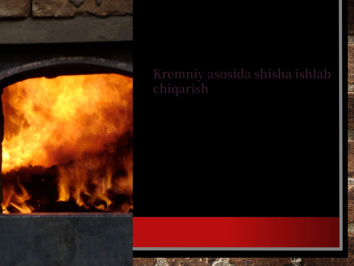 Kremniy asosida shisha ishlab chiqarish