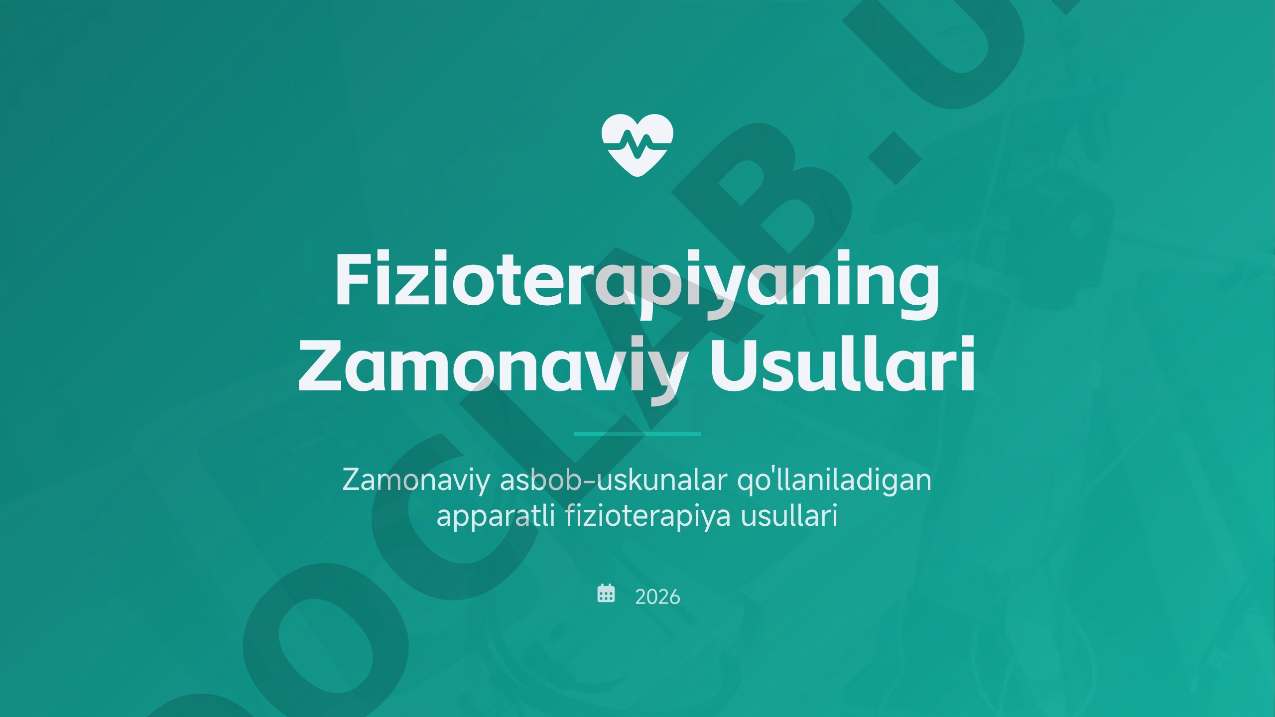 Fizioterapiyaning Zamonaviy Usullari
