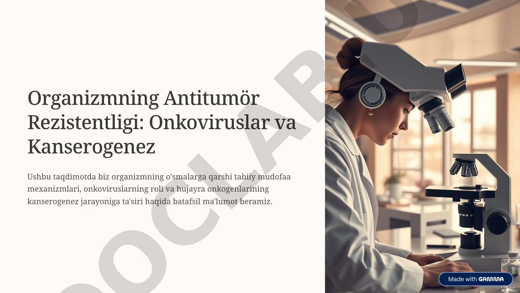 Organizmning Antitumör Rezistentligi: Onkoviruslar va Kanserogenez