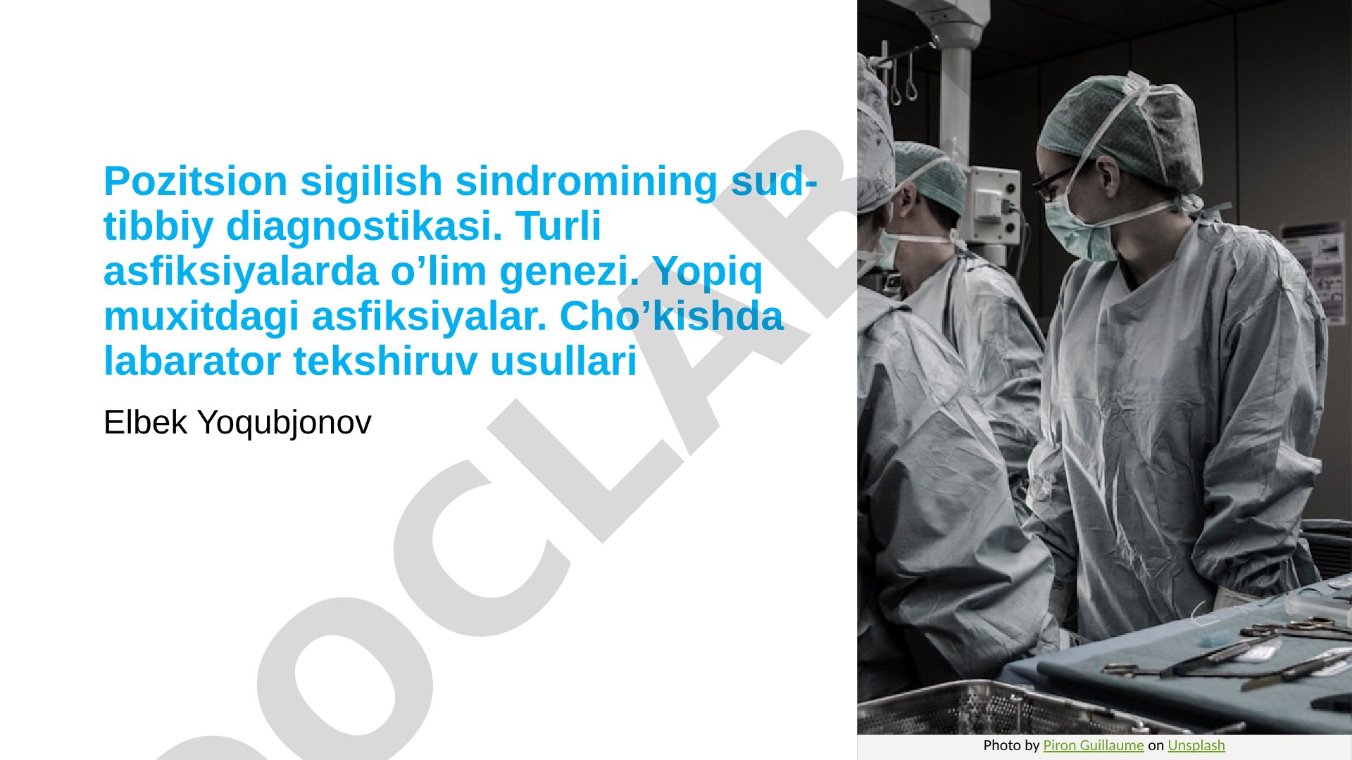 Pozitsion sigilish sindromining sud-tibbiy diagnostikasi