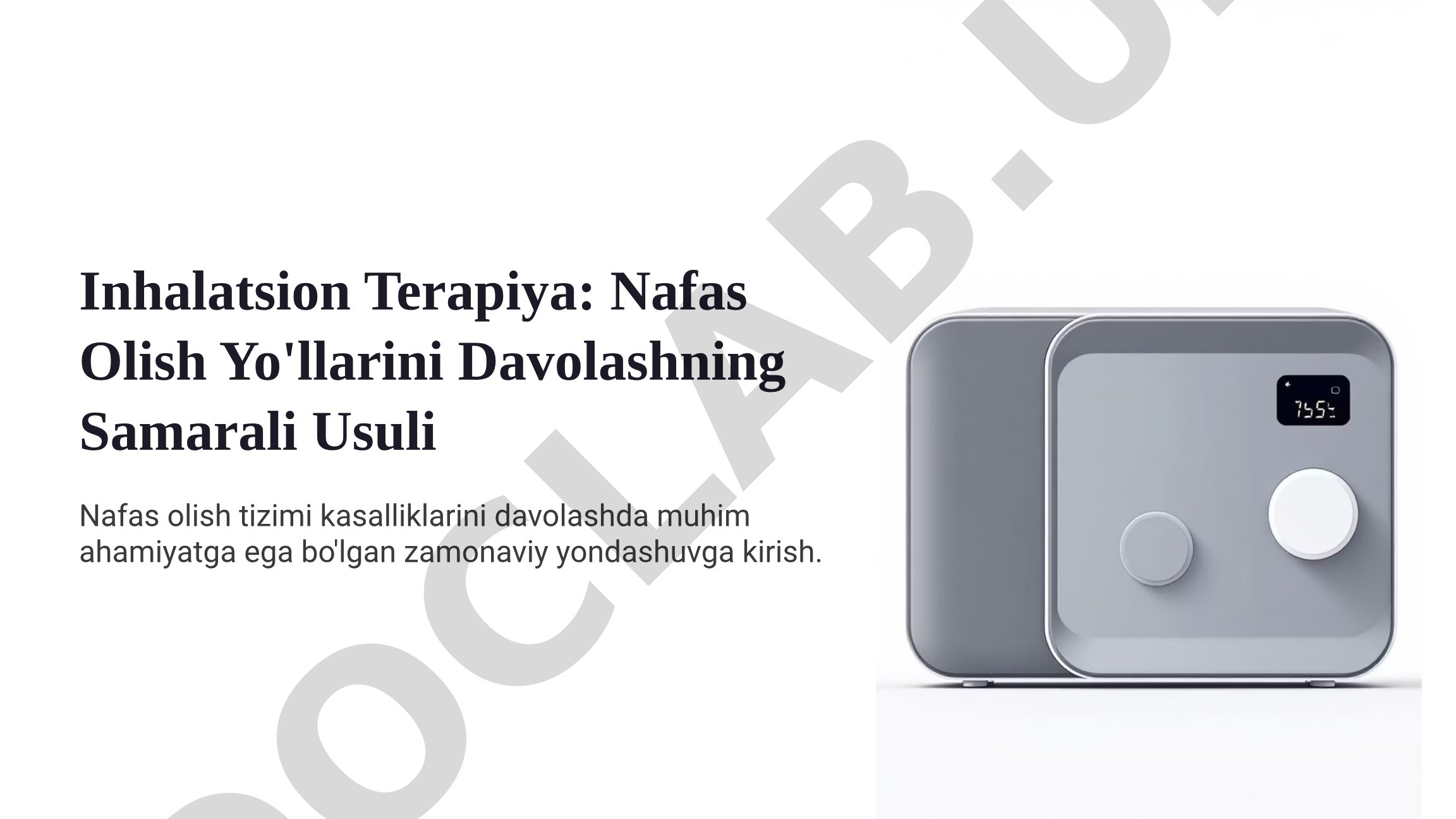 Inhalatsion Terapiya: Nafas Olish Yo'llarini Davolashning Samarali Usuli