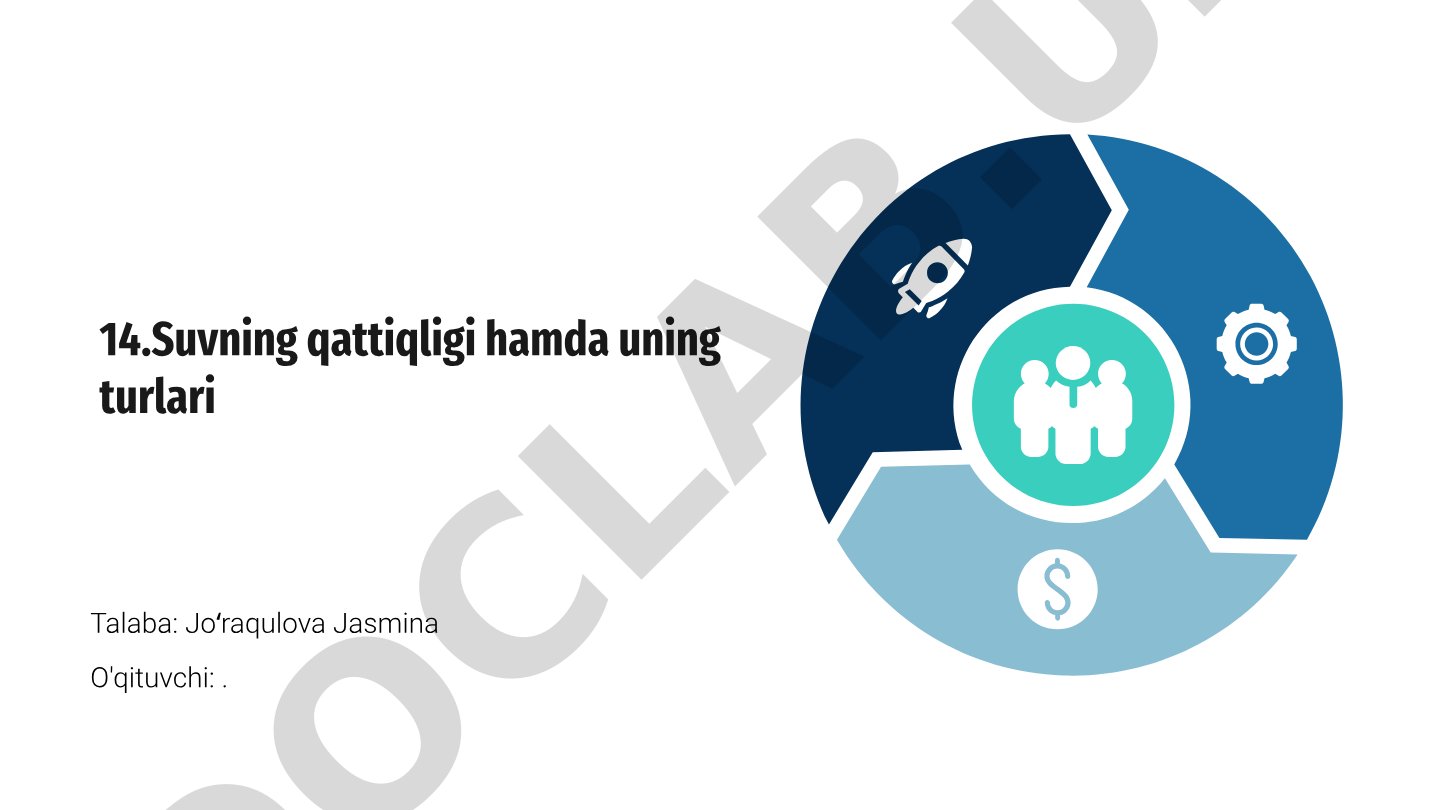 Suvning qattiqligi hamda uning turlari