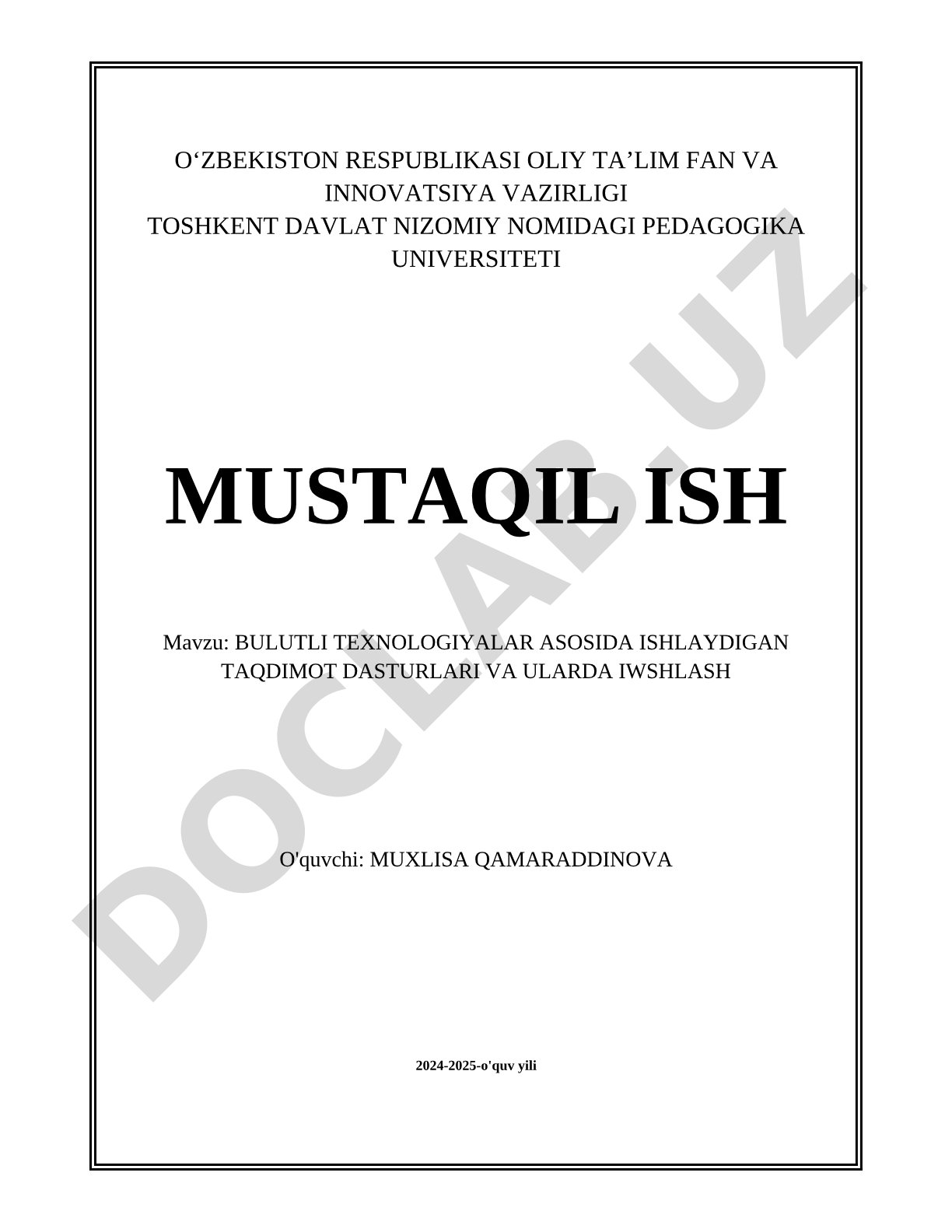 Bulutli texnologiyalar asosida ishlaydigan taqdimot dasturlari va ularda ishlash
