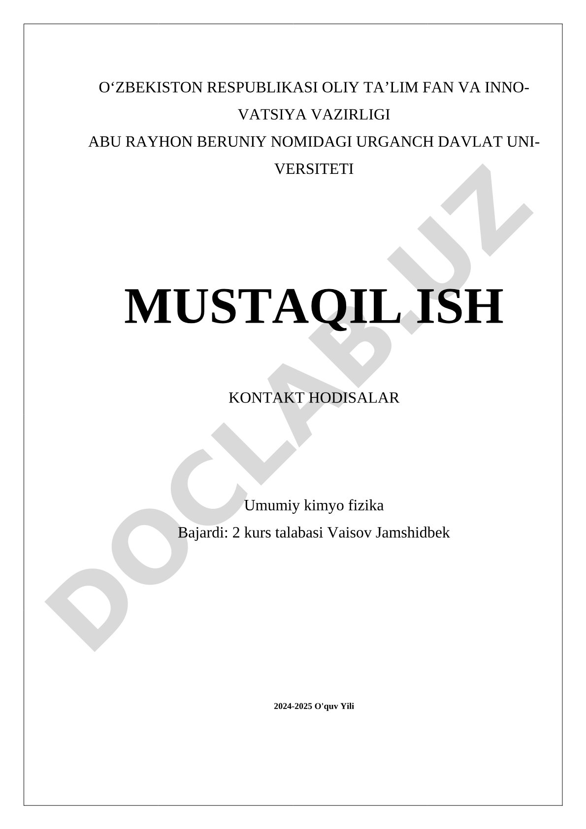 Kontakt hodisalar
