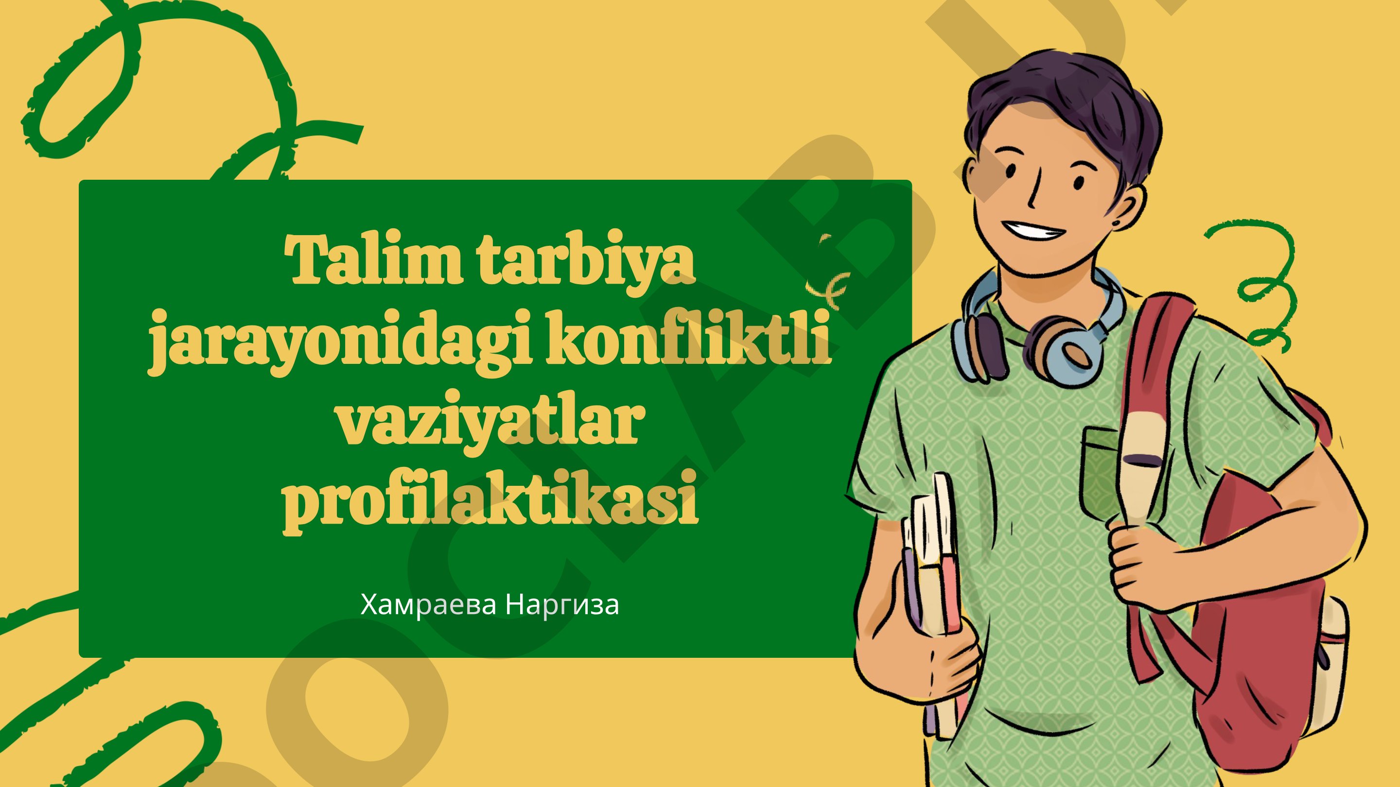 Talim tarbiya jarayonidagi konfliktli vaziyatlar profilaktikasi