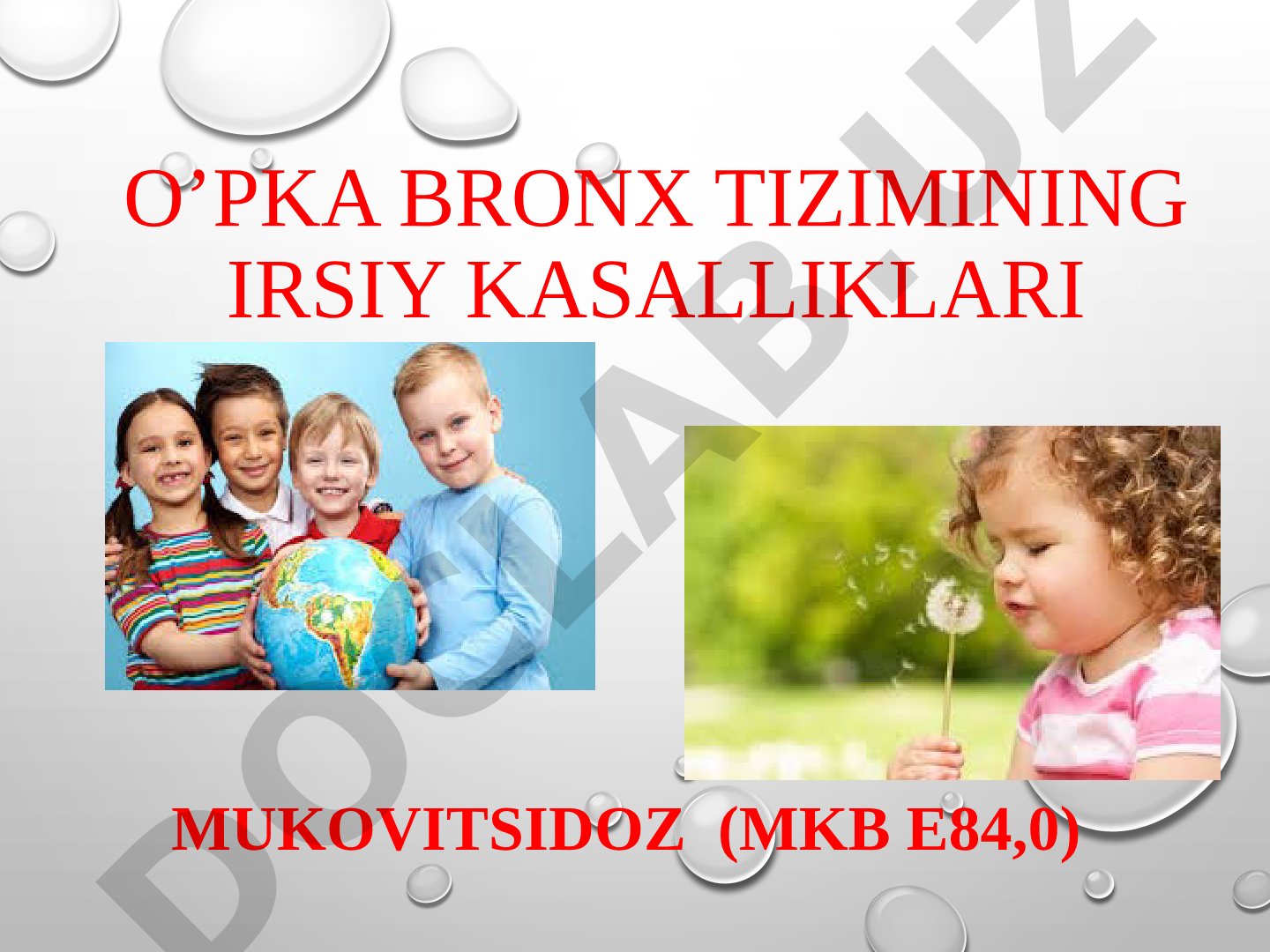 O'pka bronx tizimining irsiy kasalliklari: Mukovitsidoz