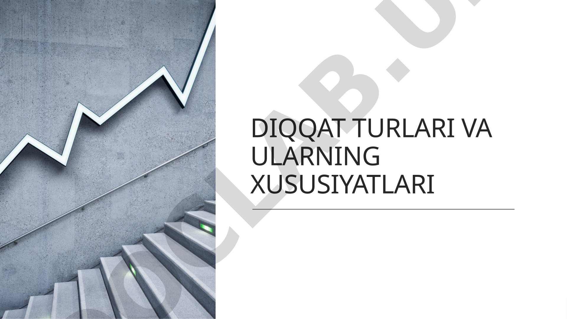 Diqqat turlari va ularning xususiyatlari