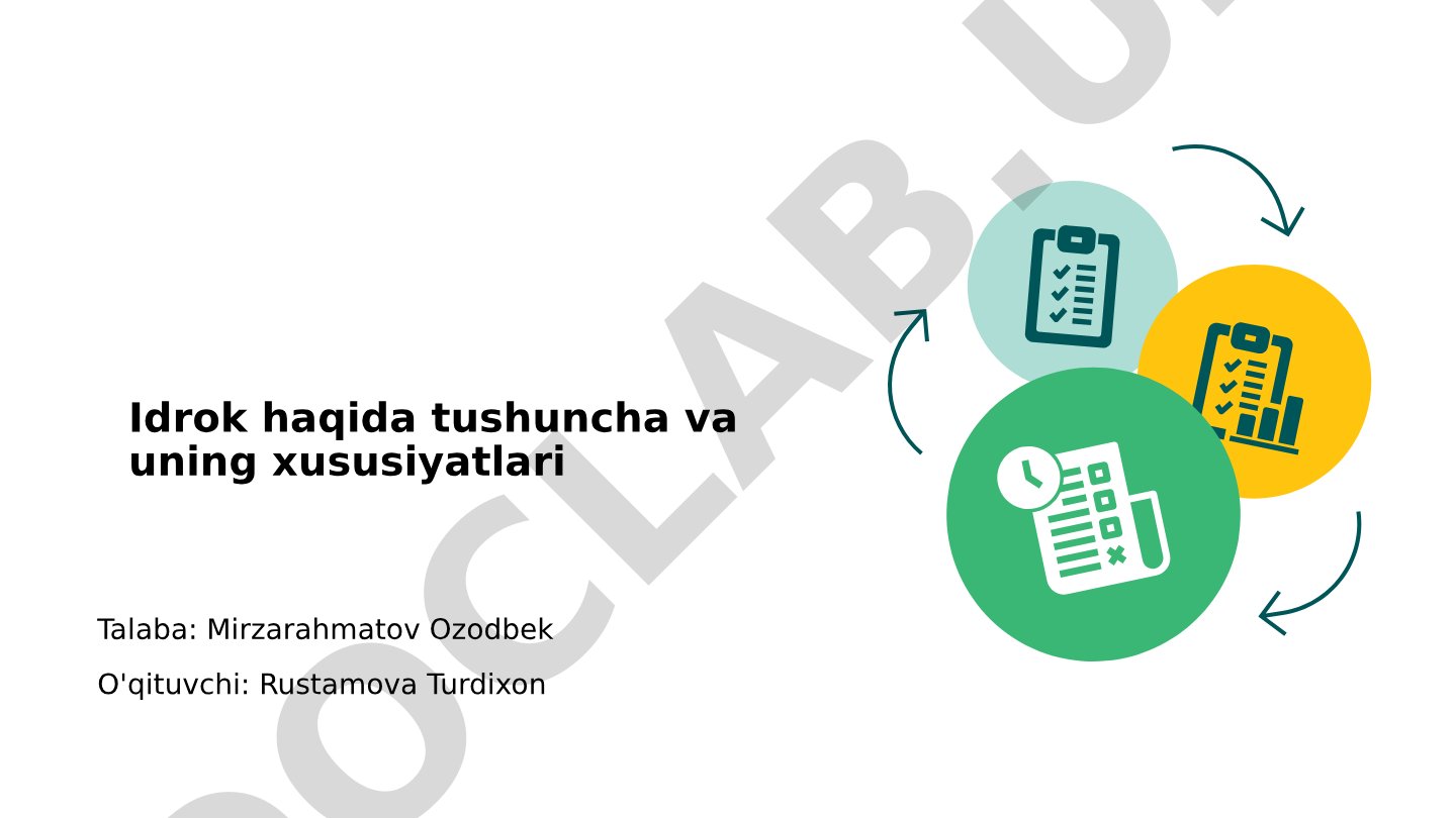 Idrok haqida tushuncha va uning xususiyatlari
