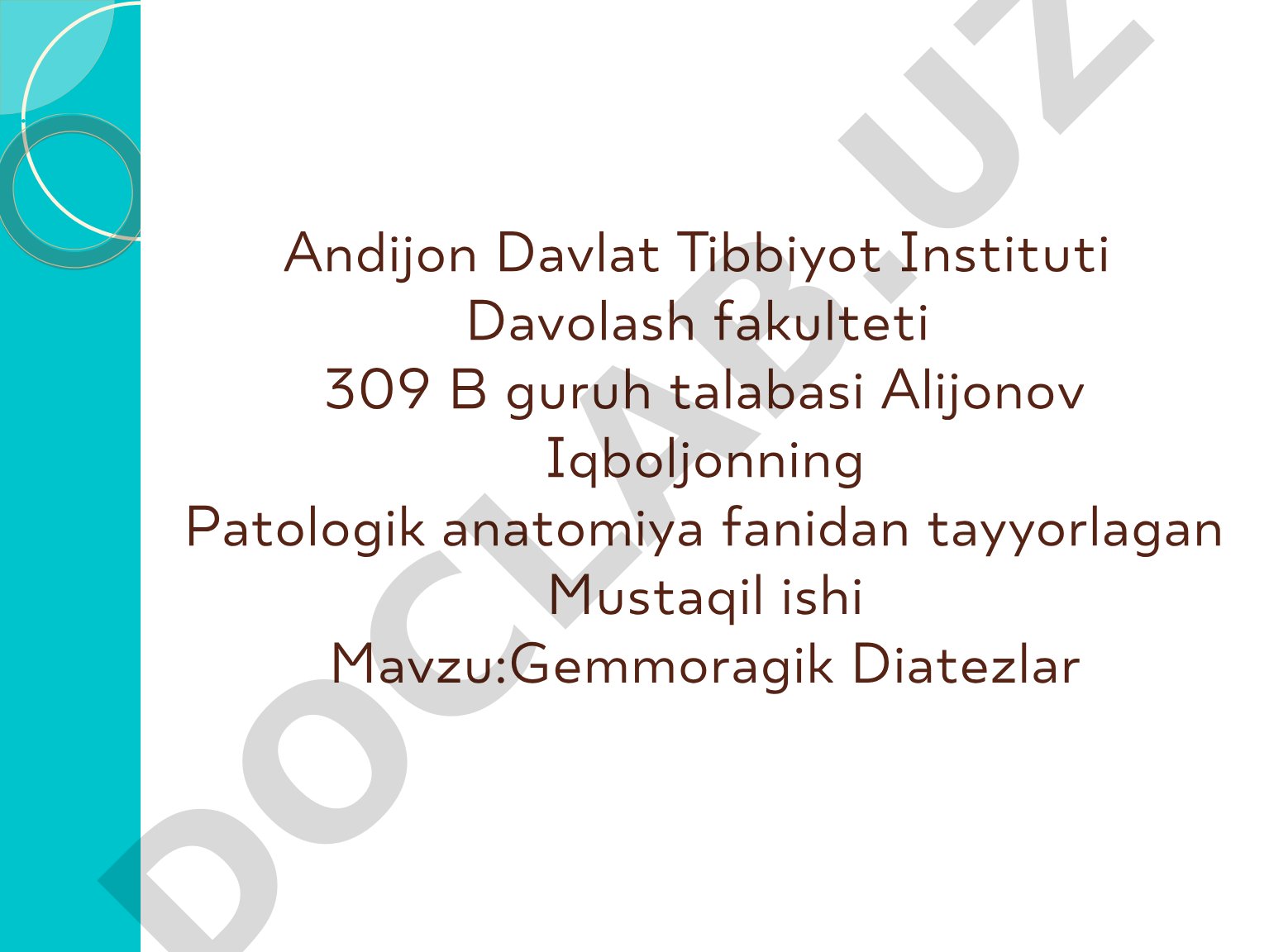 Gemorragik diatezlar: turlari, sabablari va belgilari