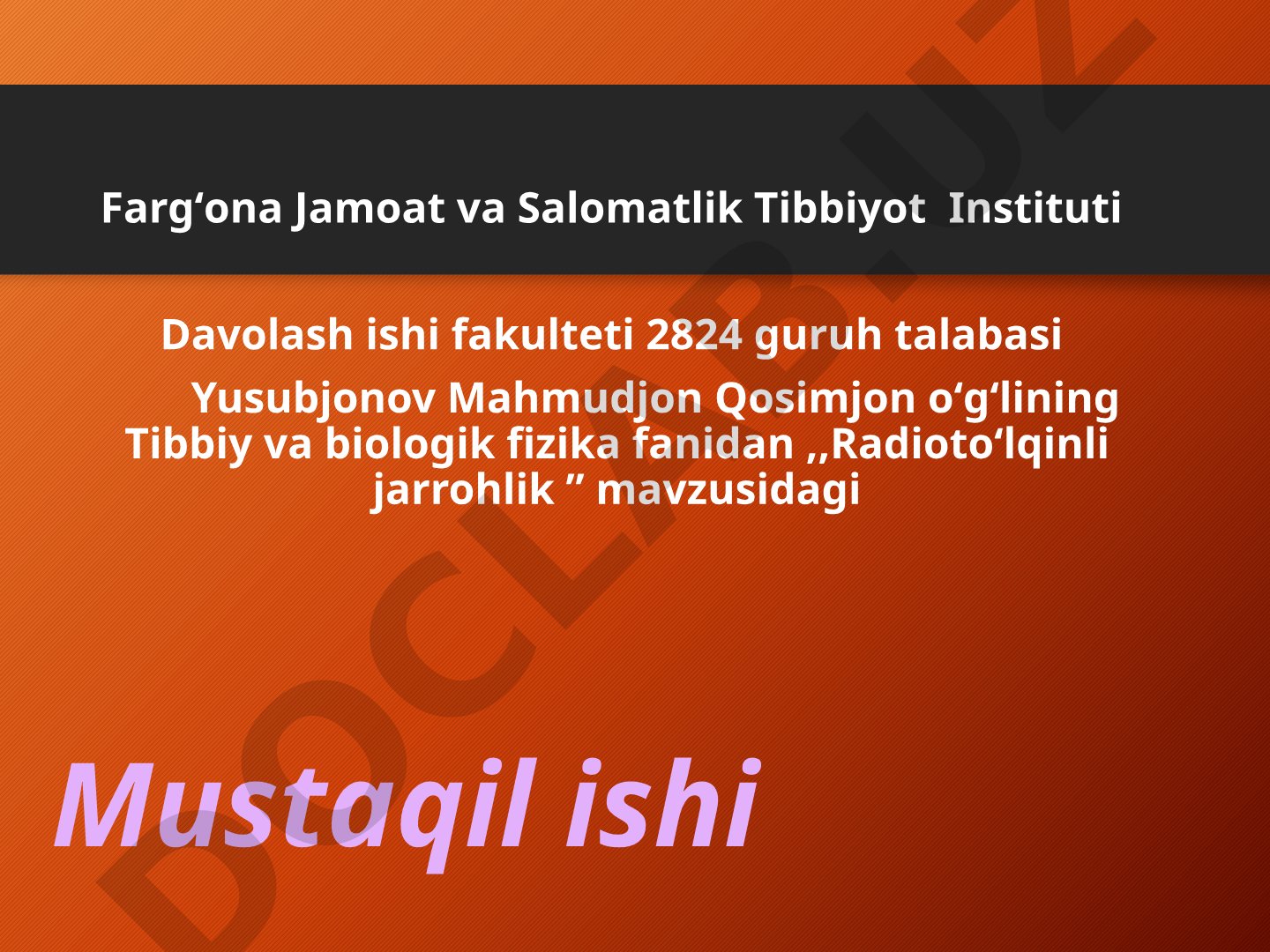Radiotoʻlqinli jarrohlik