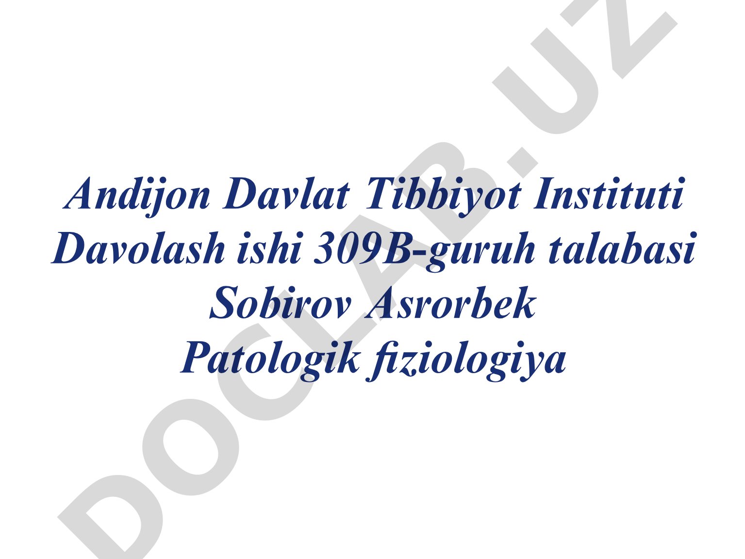 Havo ifloslanishining o'pka patologiyasidagi o'rni va ta'siri