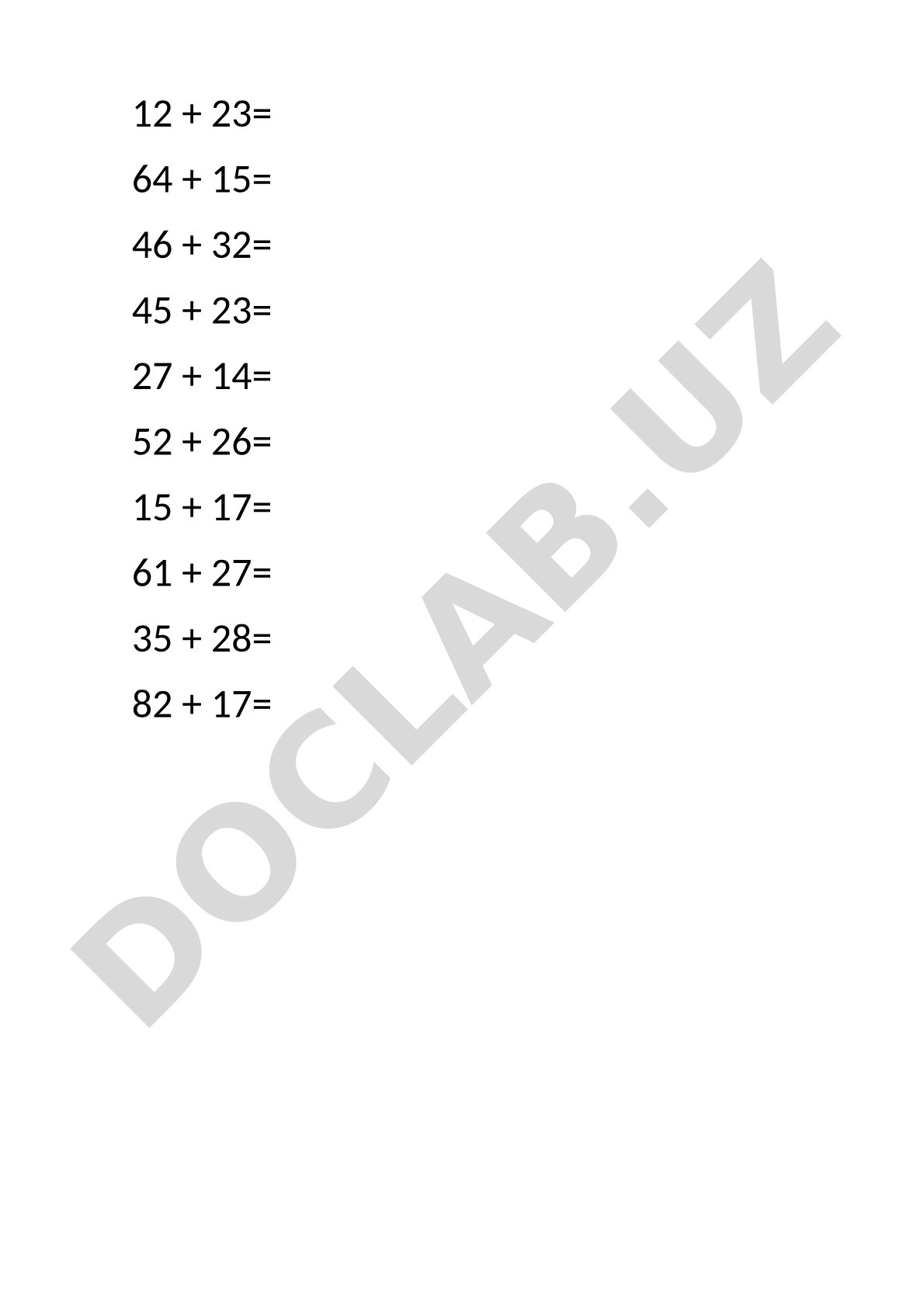 Matematik misollar to'plami