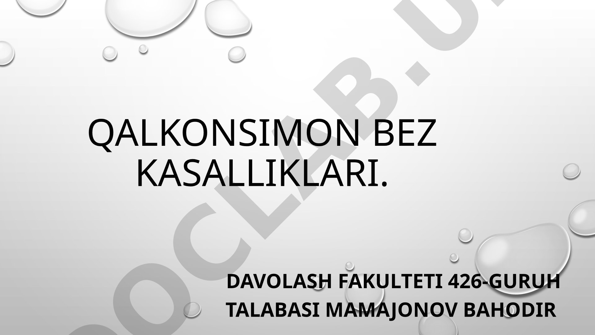 Qalqonsimon bez kasalliklari