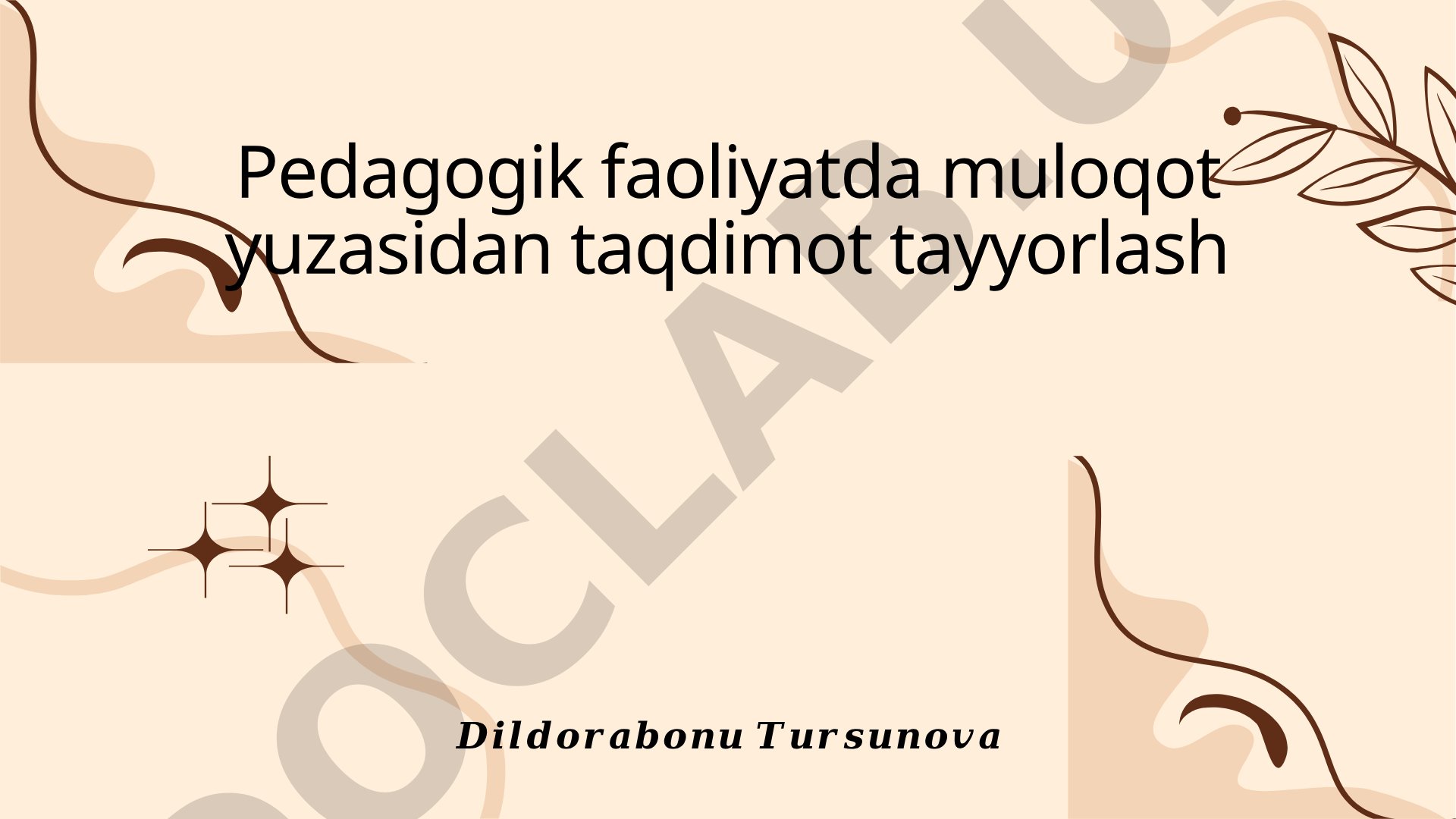 Pedagogik faoliyatda muloqot