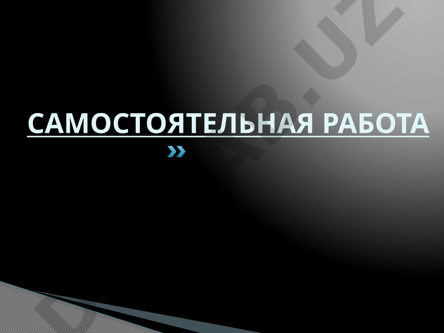 Самостоятельная работа