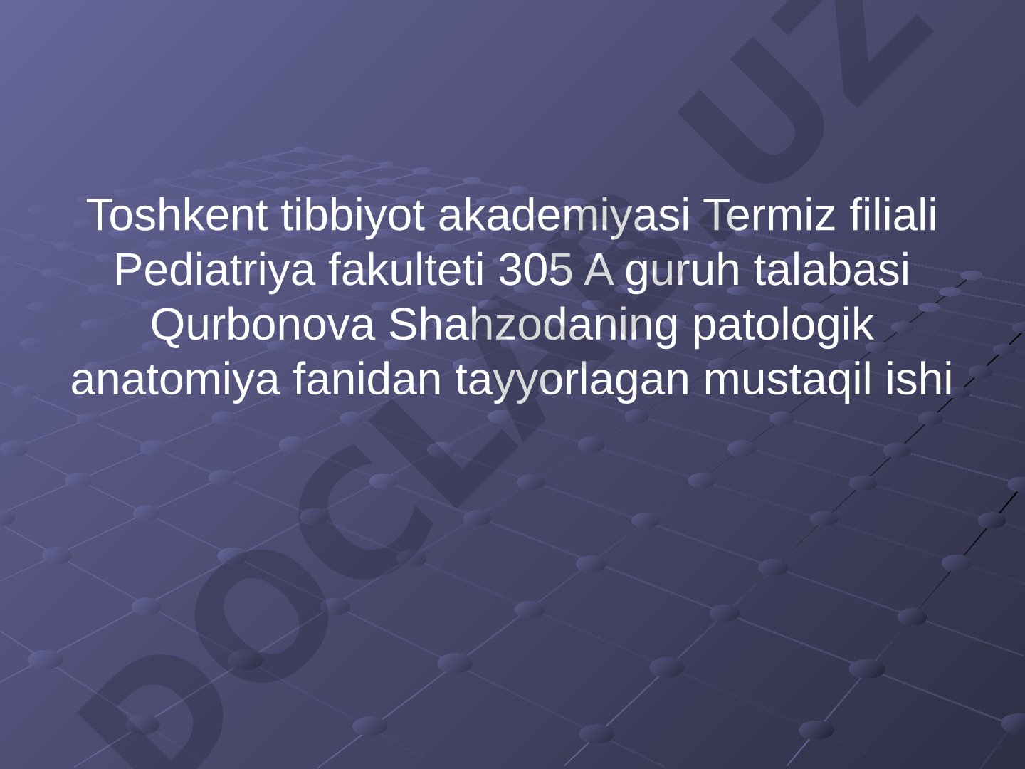 Prenatal infeksiya. Sitomegaliya. Toksoplazmoz. Gerpes. Qizilcha patomorfologiyasi