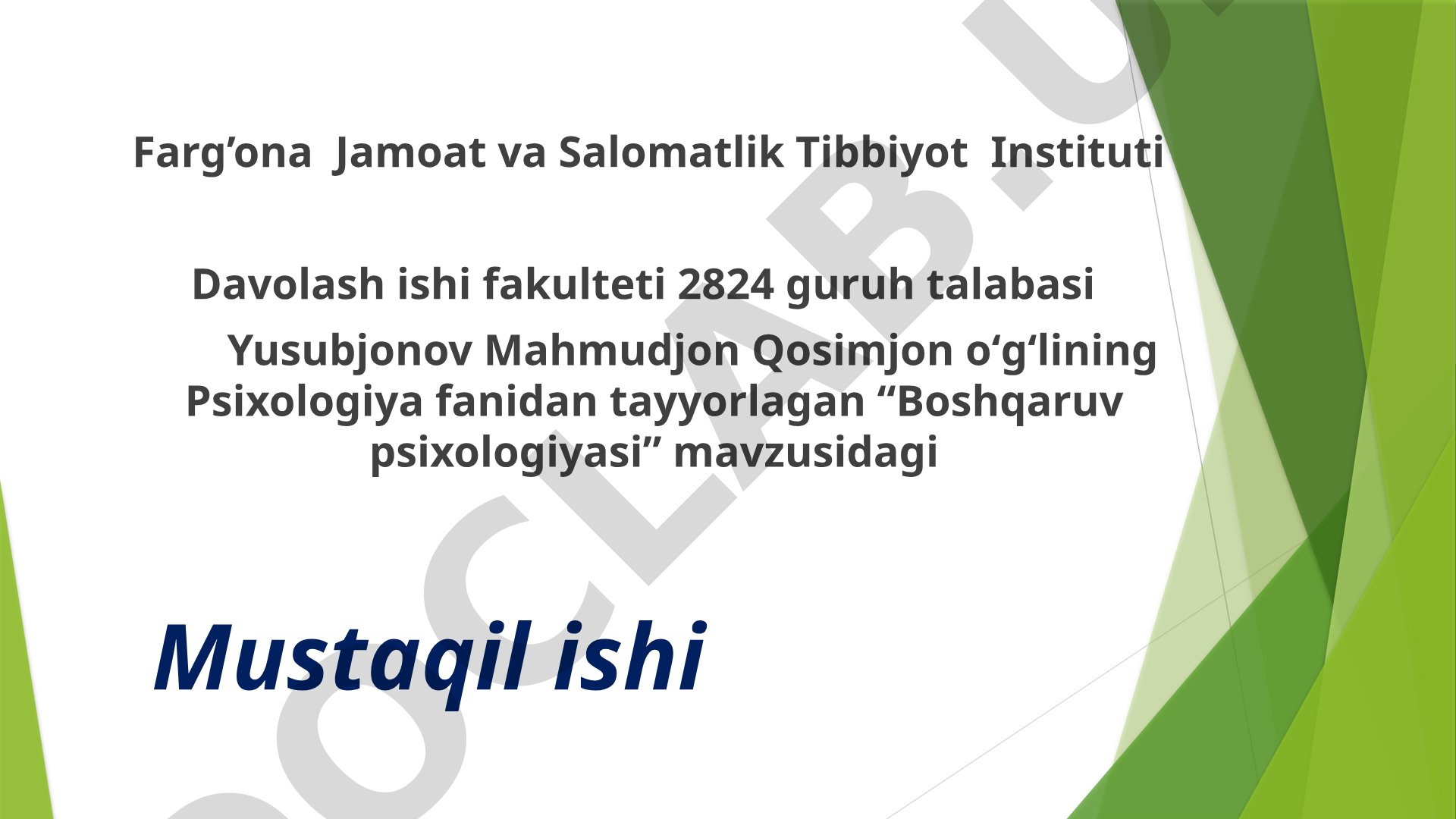 Boshqaruv psixologiyasi