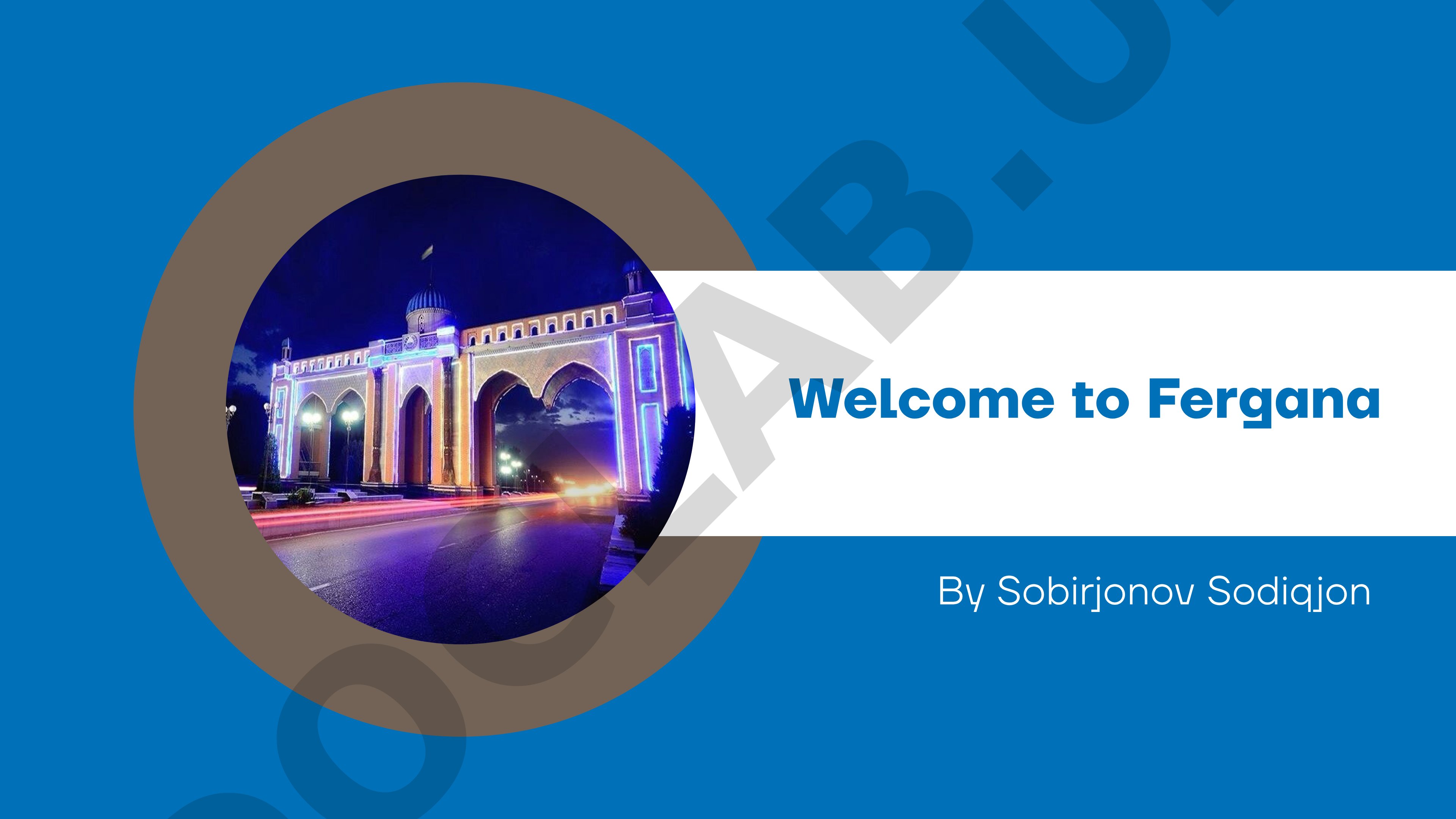 Welcome to Fergana