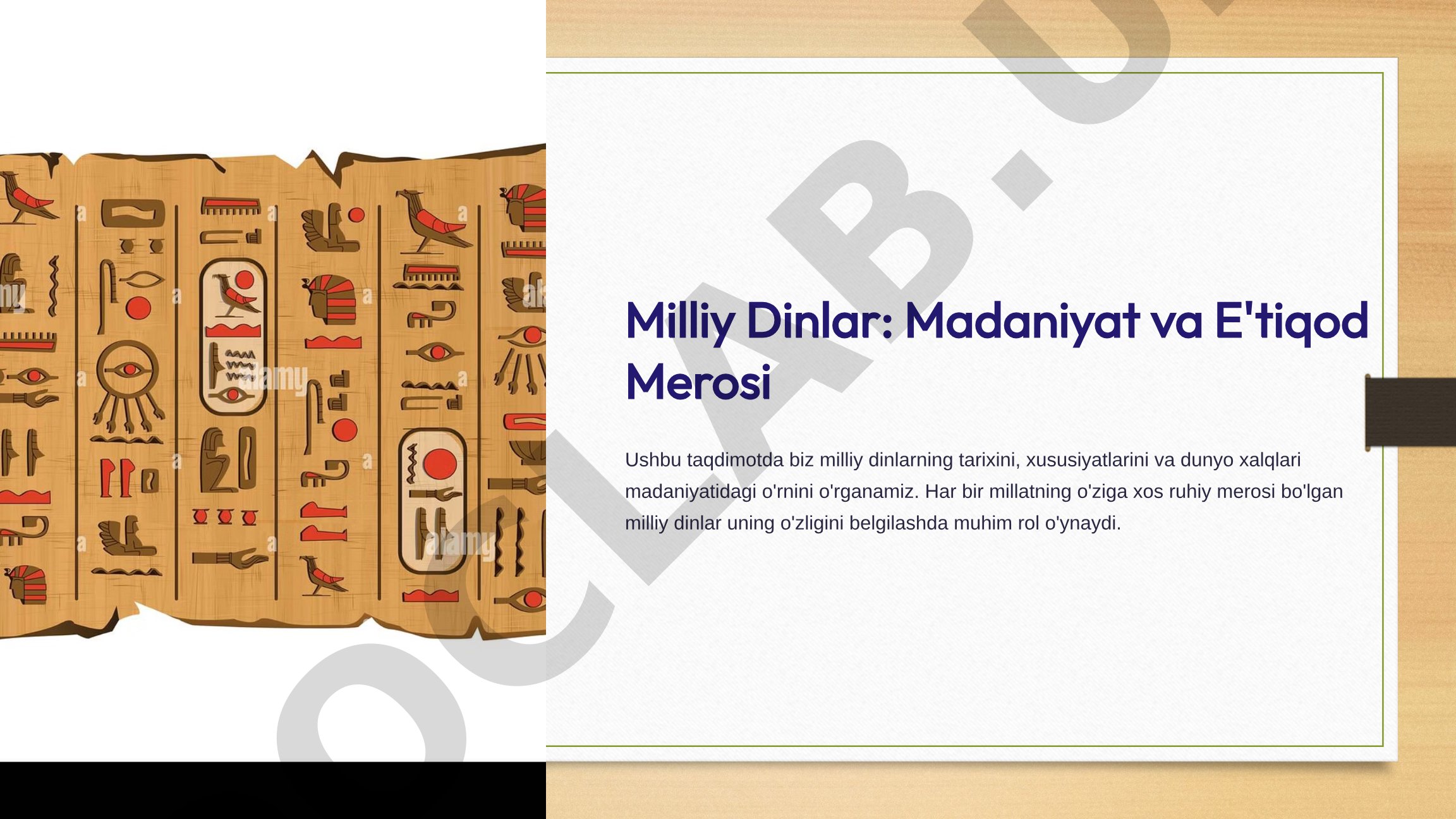 Milliy Dinlar: Madaniyat va E'tiqod Merosi