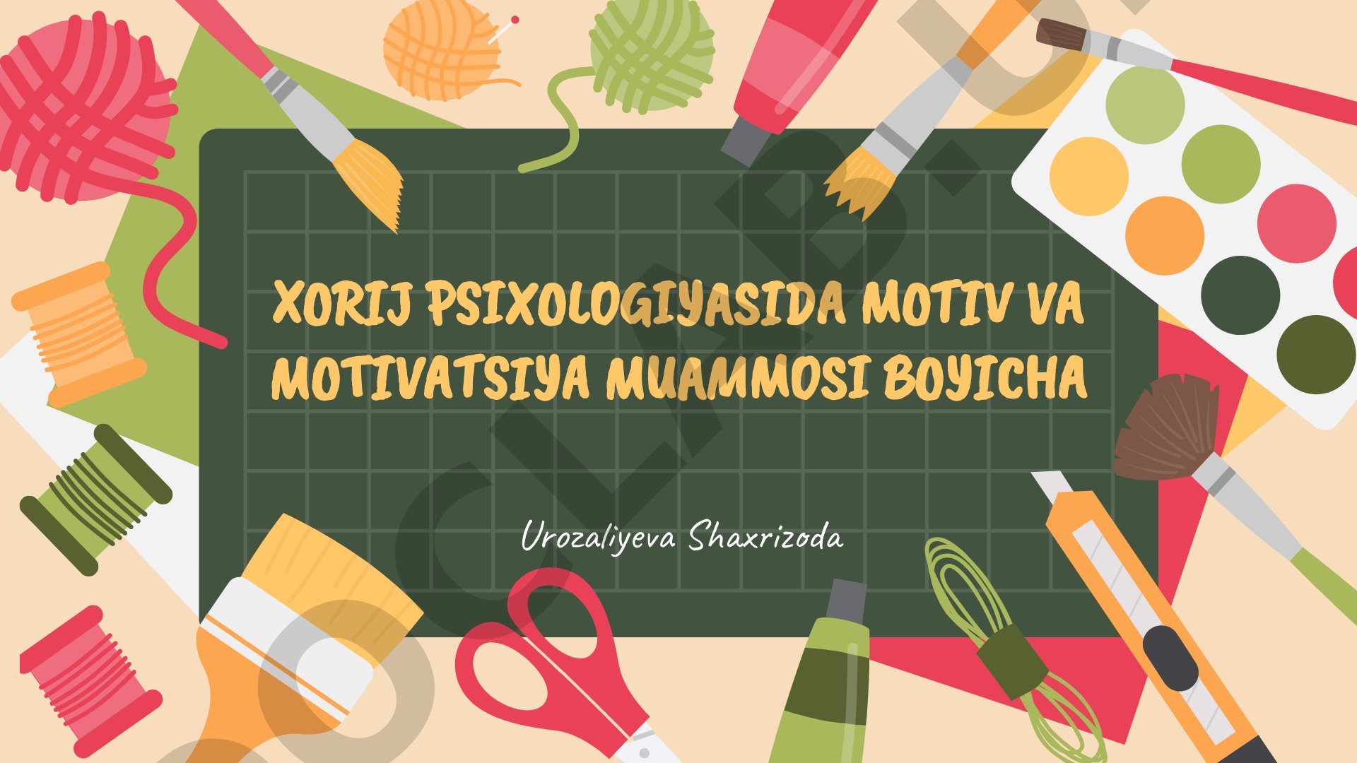 Xorij psixologiyasida motiv va motivatsiya muammosi