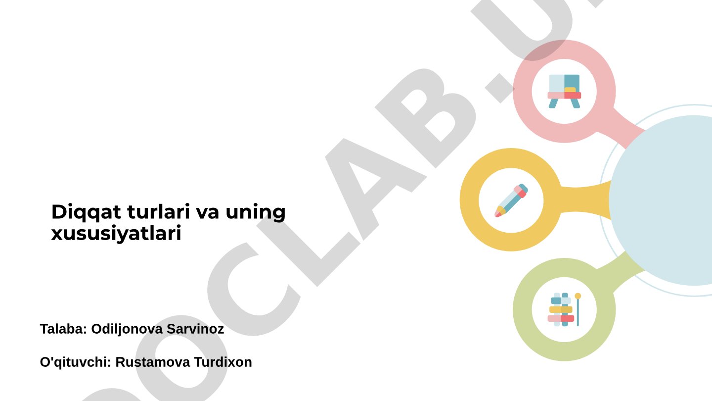 Diqqat turlari va uning xususiyatlari
