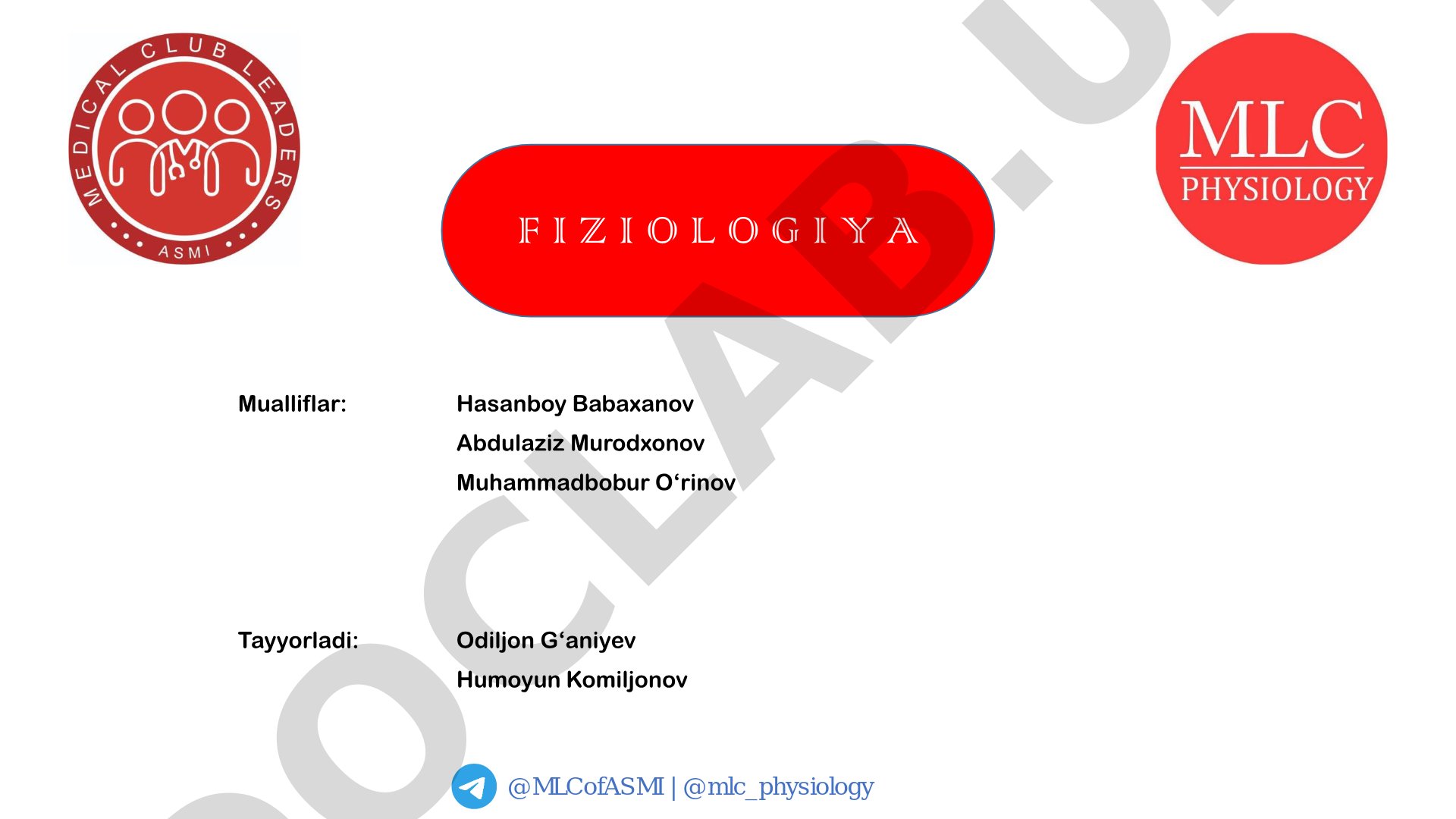 Endokrin sistema fiziologiyasi 3-qism