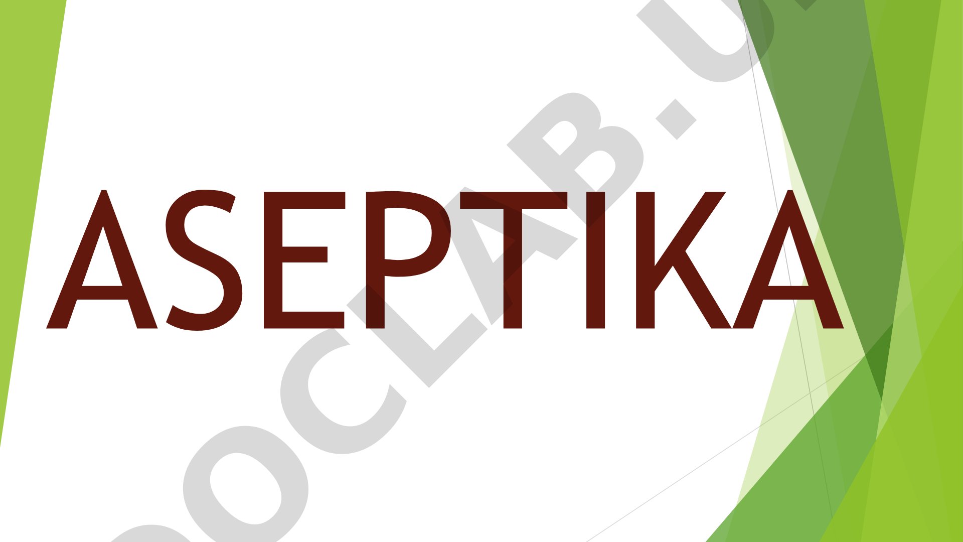 Aseptika, sterilizatsiya va jarrohlik infektsiyalari
