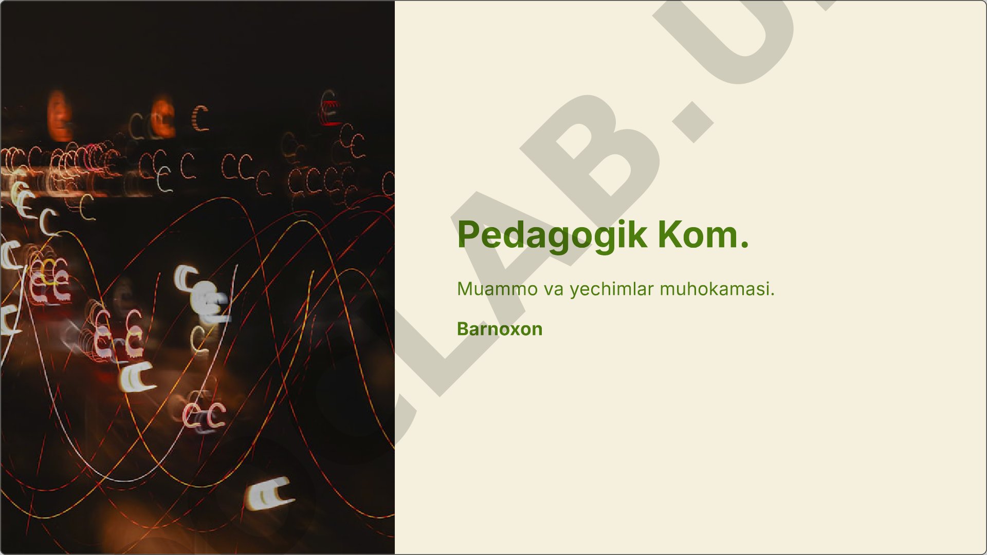 Pedagogik kommunikatsiya: muammo va yechimlar