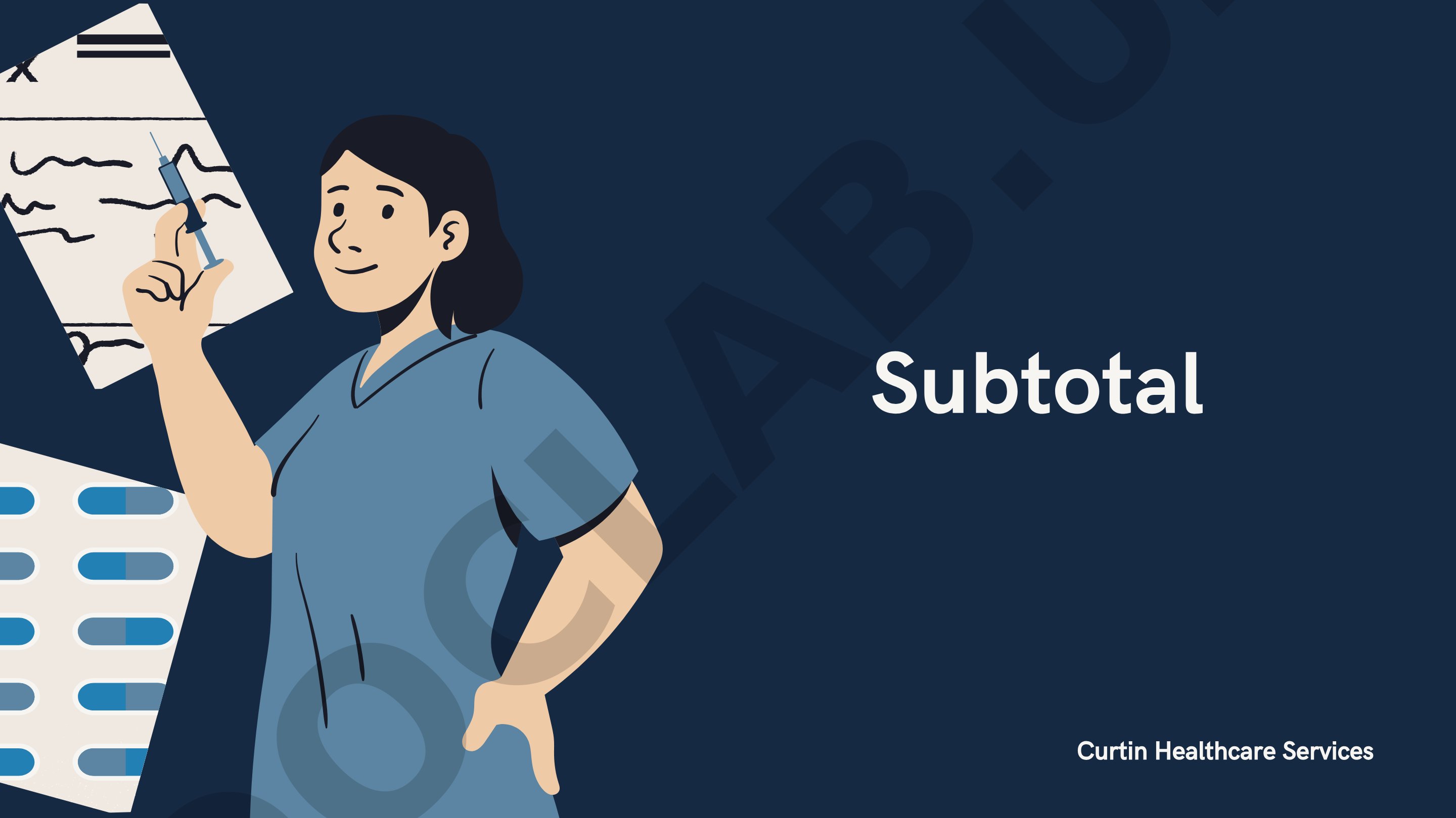 Subtotal va Curtin Healthcare Services rentgenologik ko'rinishlari