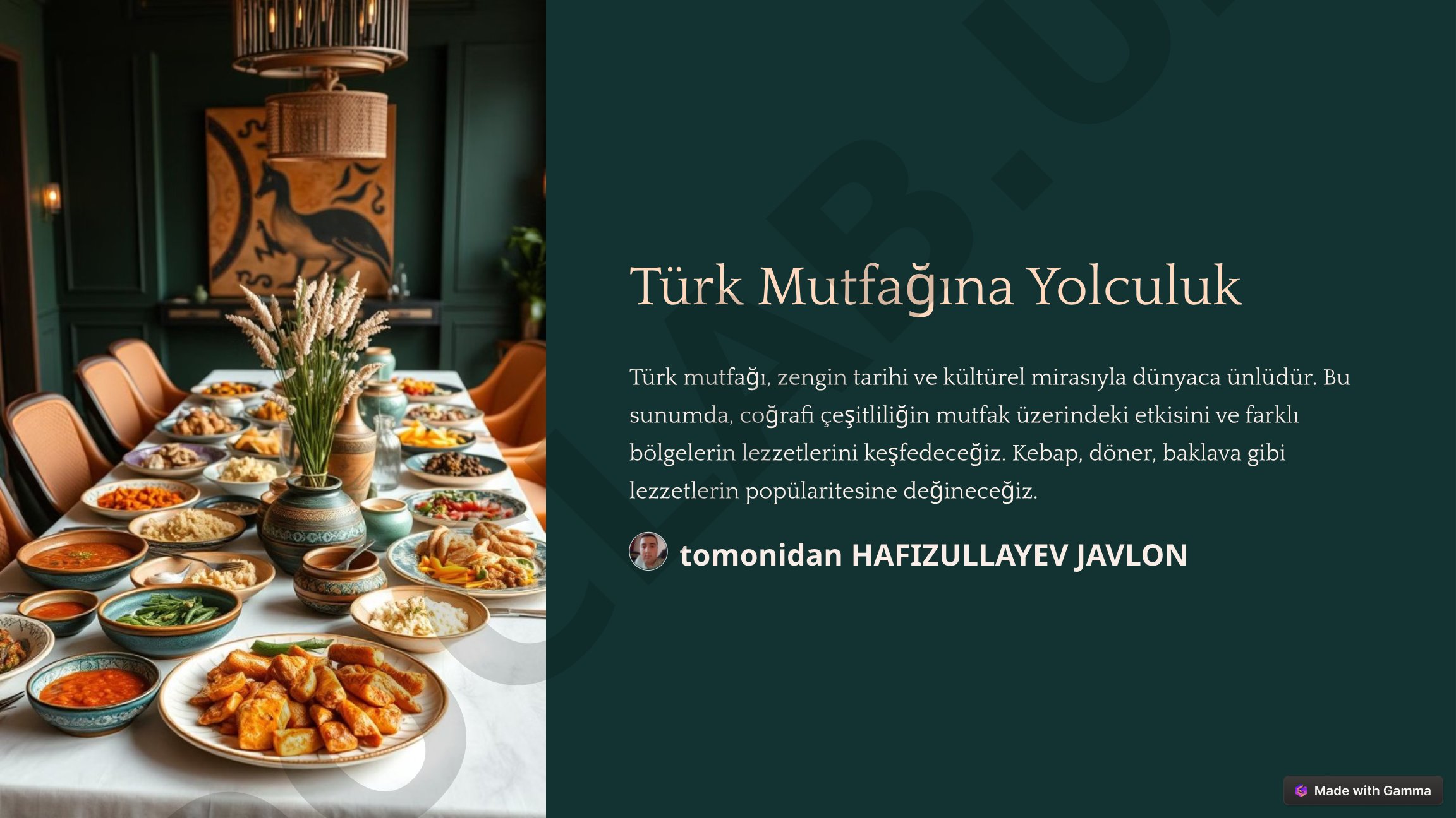 Türk Mutfağına Yolculuk
