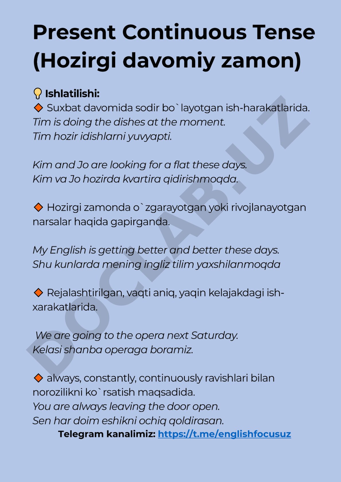 ENGLISH FOCUS onlayn maktabimiz haqida