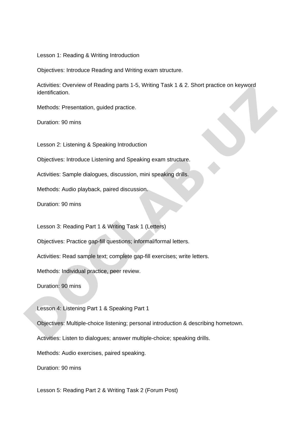 IELTS Reading & Writing Introduction