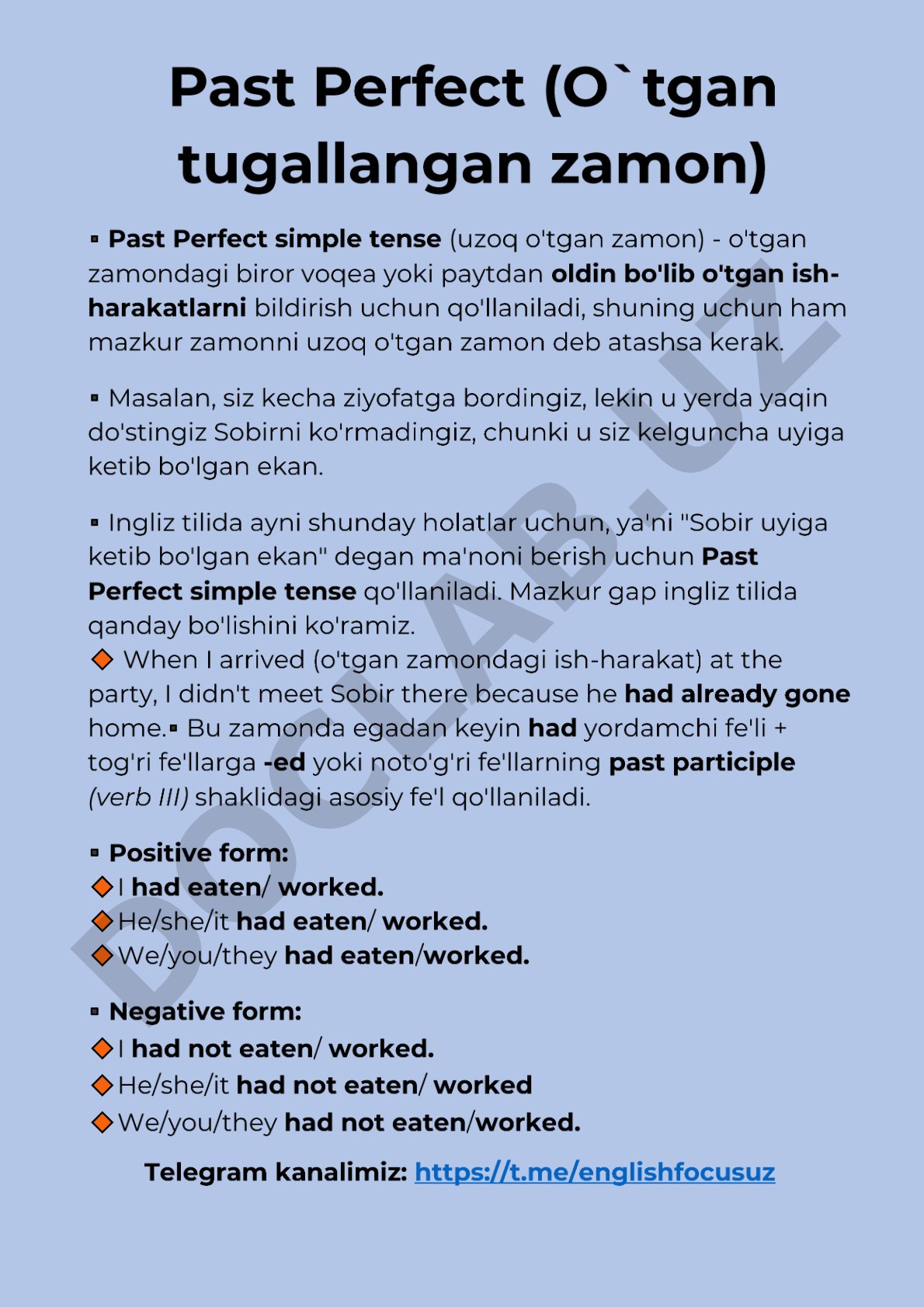 ENGLISH FOCUS onlayn maktabimiz haqida