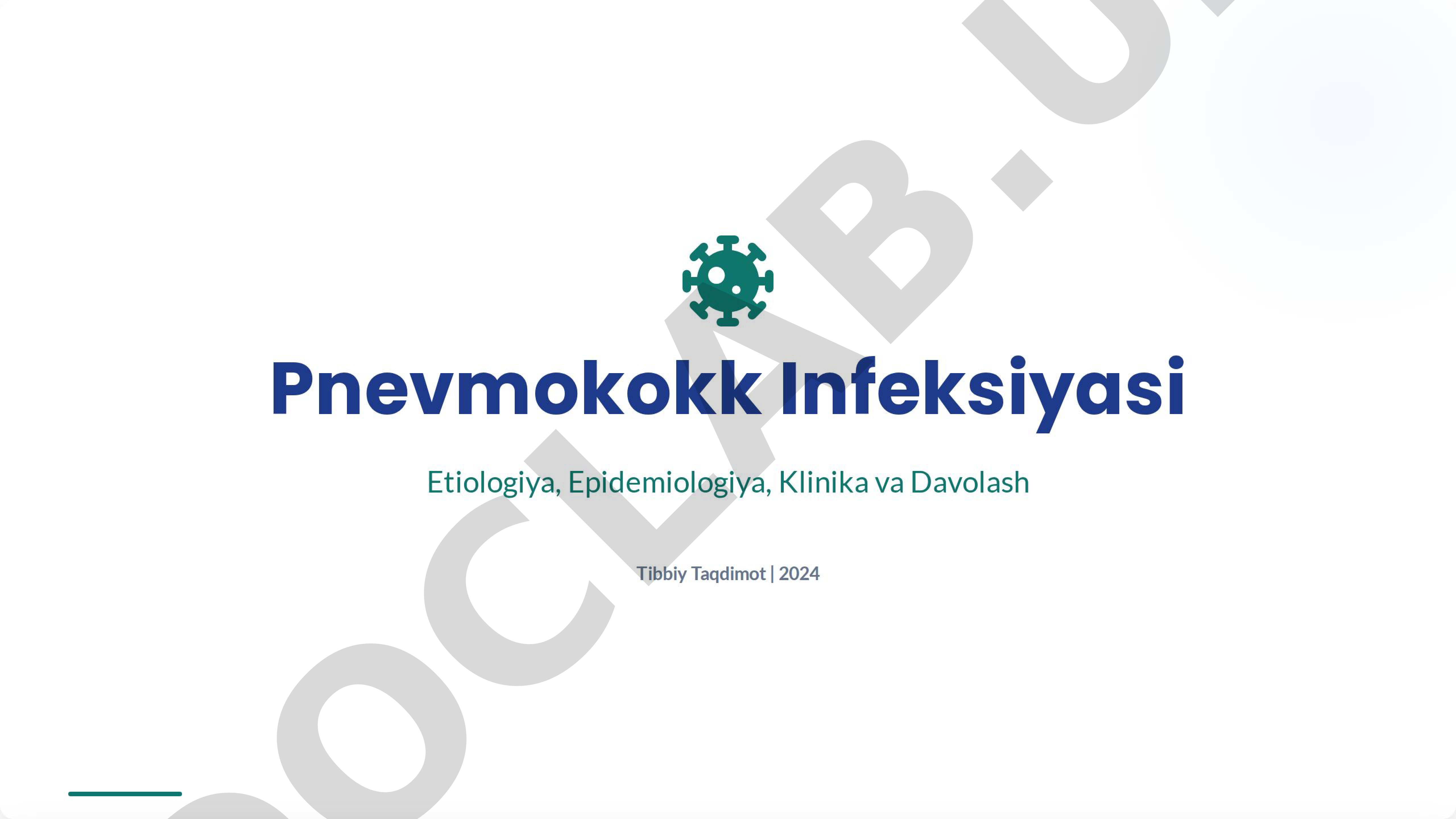 Pnevmokokk Infeksiyasi. Etiologiya, Epidemiologiya, Klinika va Davolash