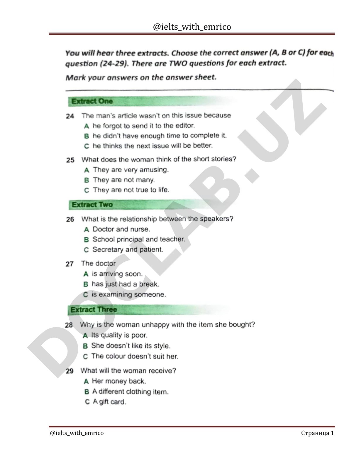 IELTS bilan Emrico
