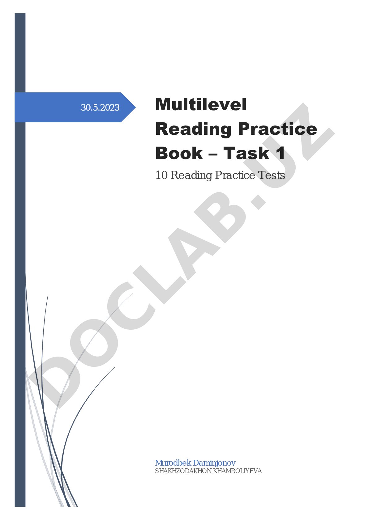 Multilevel Reading Practice Book – Task 1 10 Reading Practice Tests