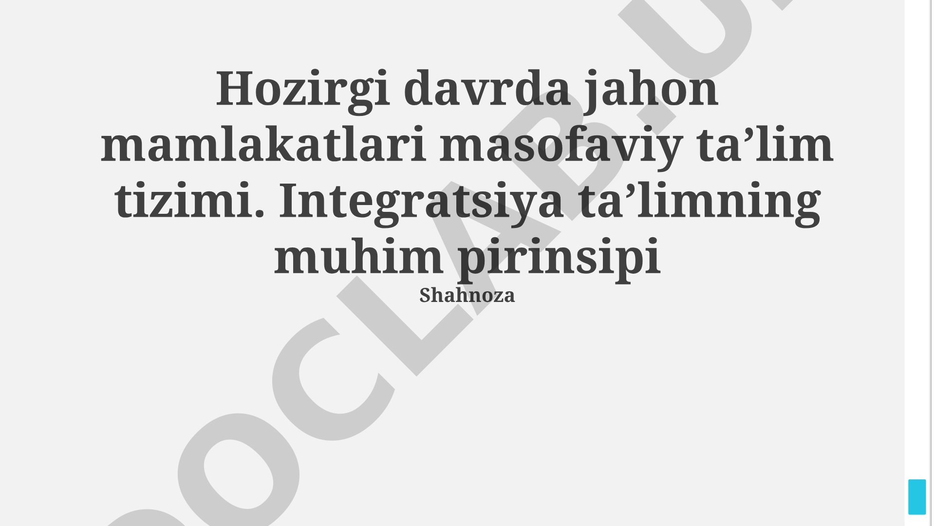 Hozirgi davrda jahon mamlakatlari masofaviy taʼlim tizimi