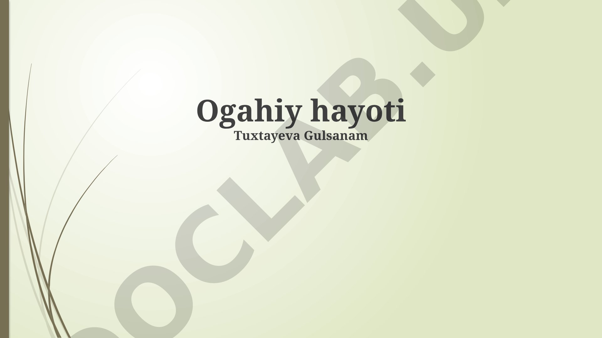 Ogahiy hayoti va ijodi