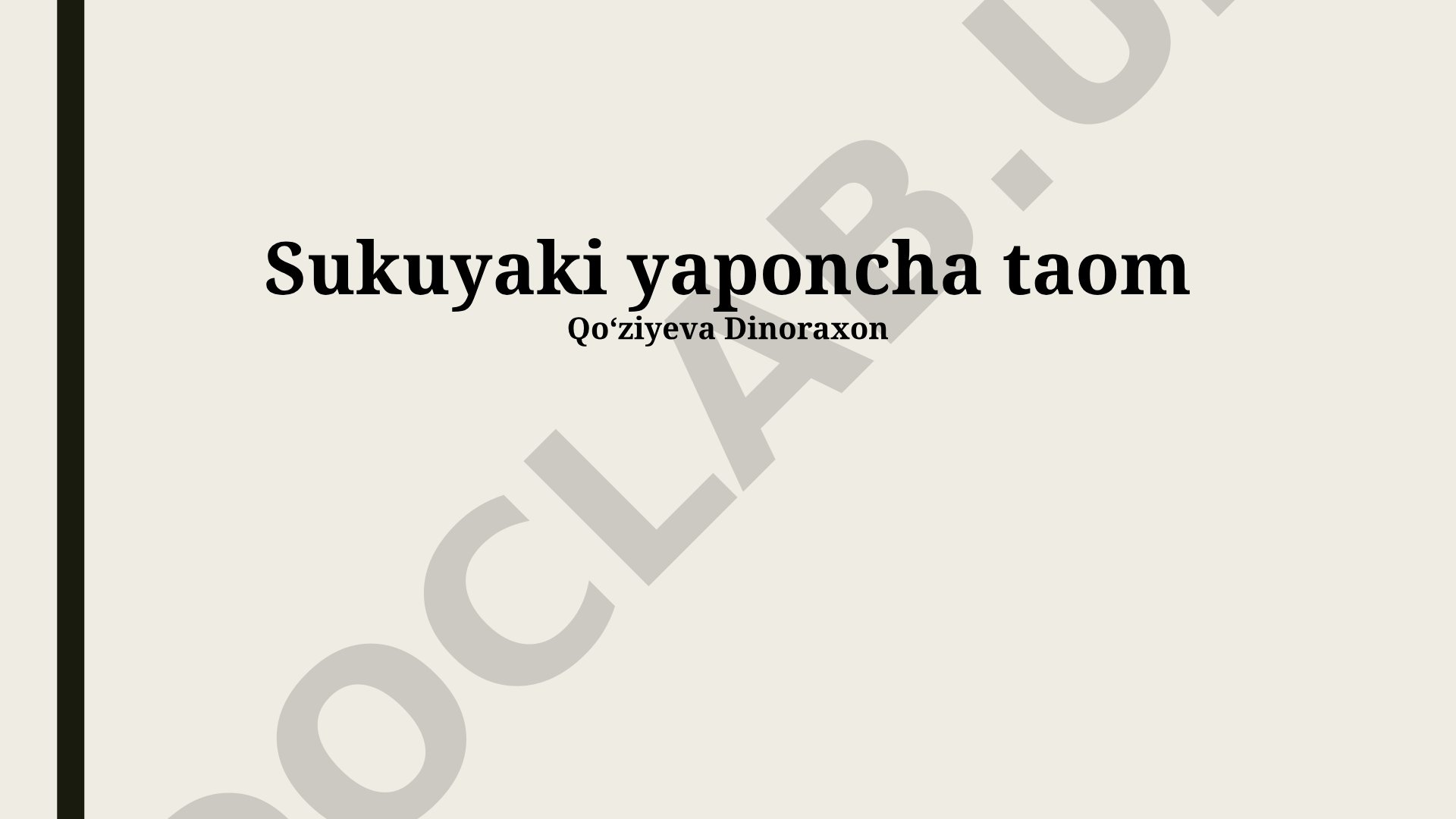Sukiyaki yaponcha taom