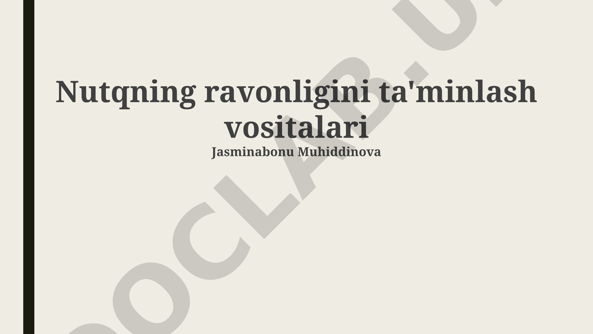 Nutqning ravonligini ta'minlash vositalari
