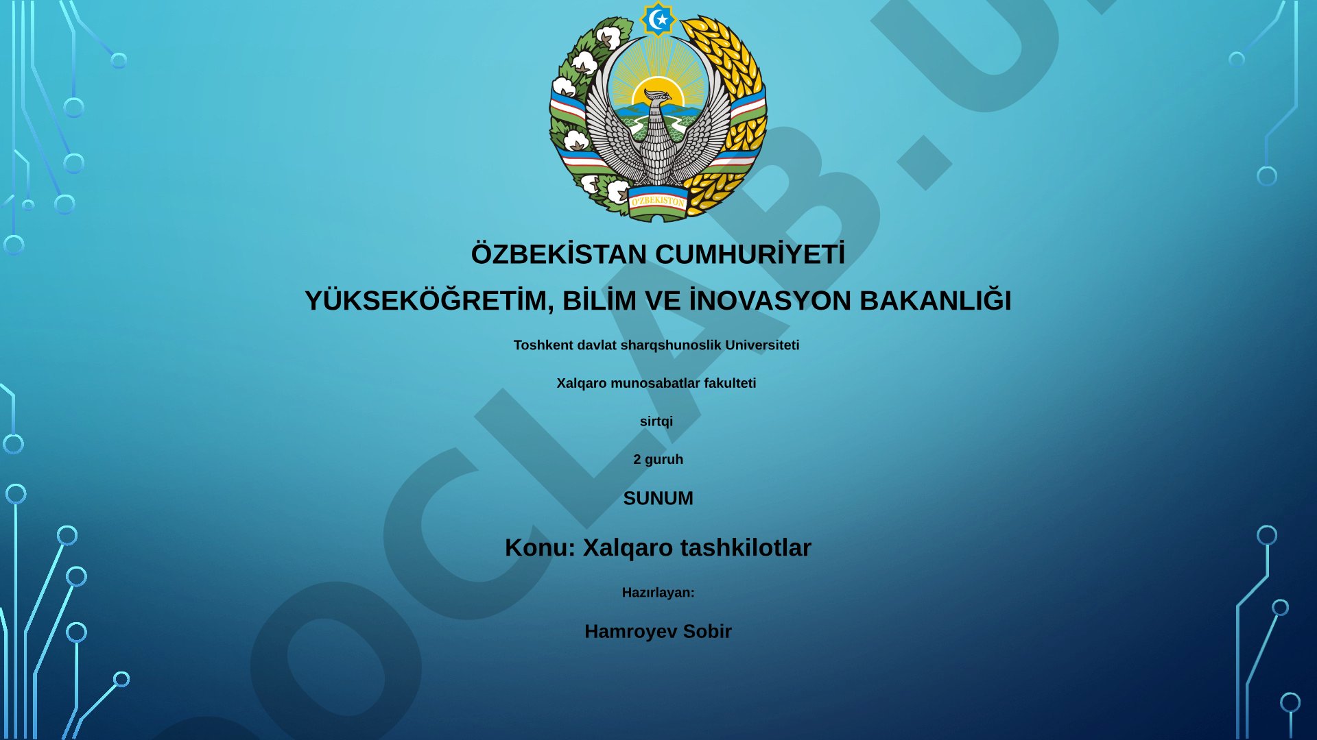 Xalqaro tashkilotlar