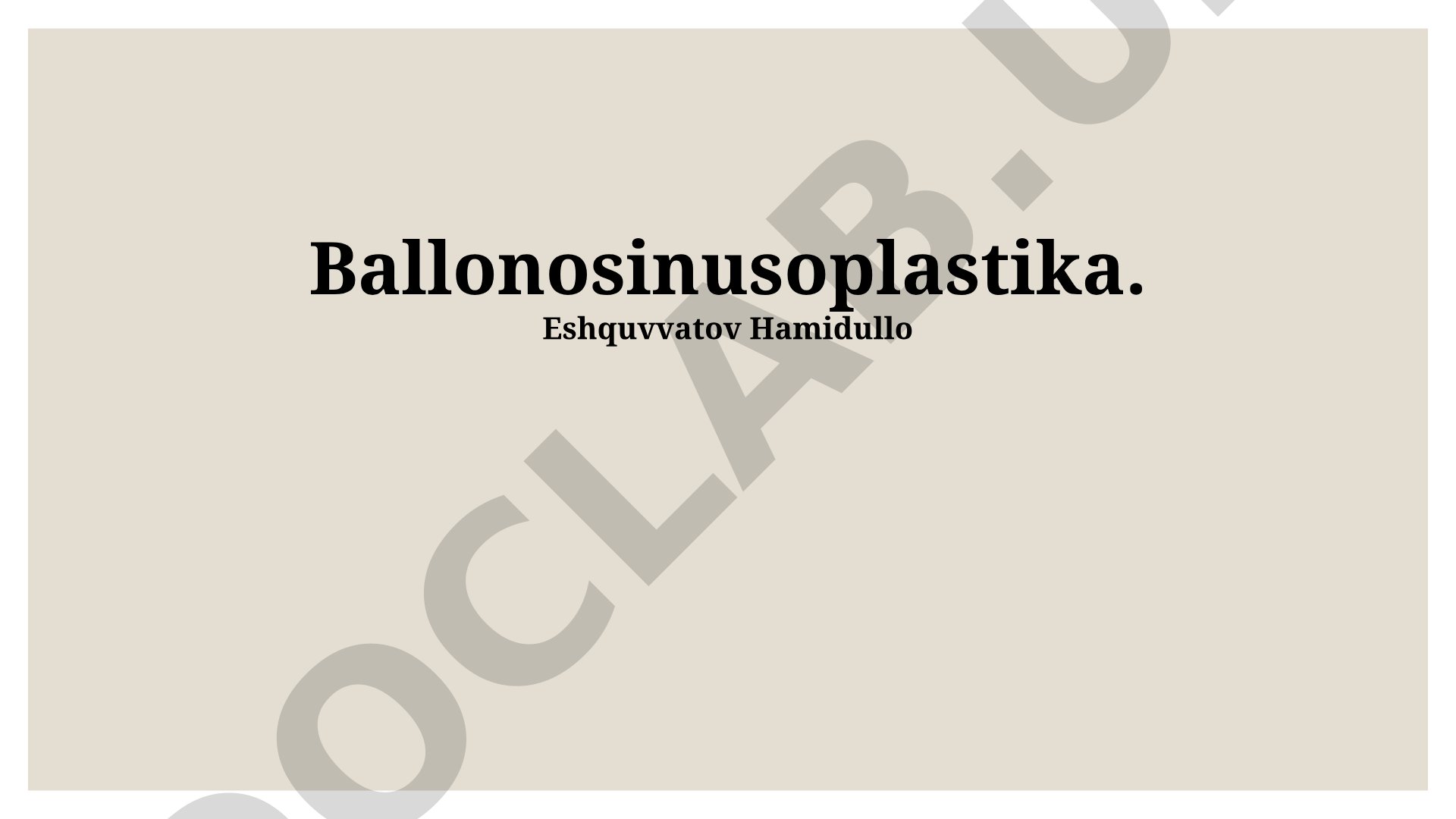 Ballonosinusoplastika
