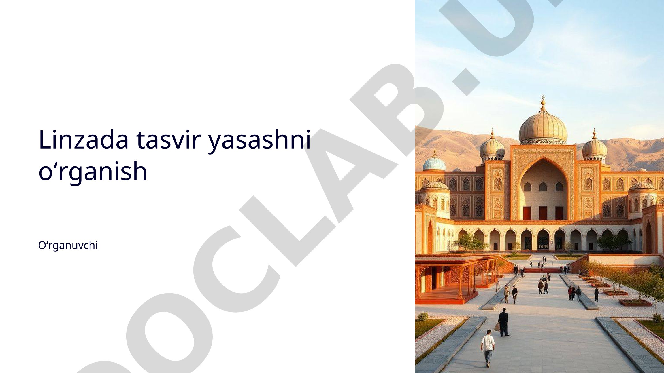 Linzada tasvir yasashni o'rganish
