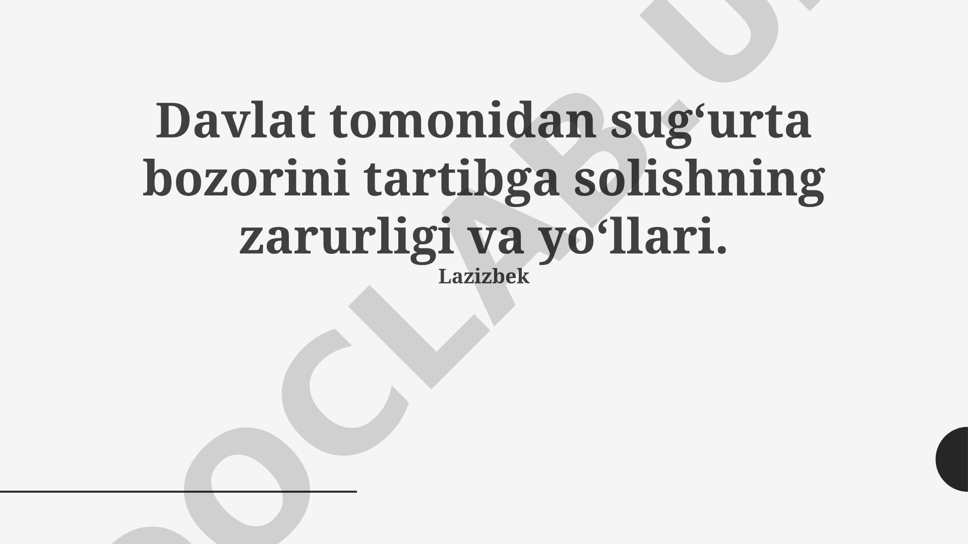 Davlat tomonidan sug‘urta bozorini tartibga solishning zarurligi va yo‘llari