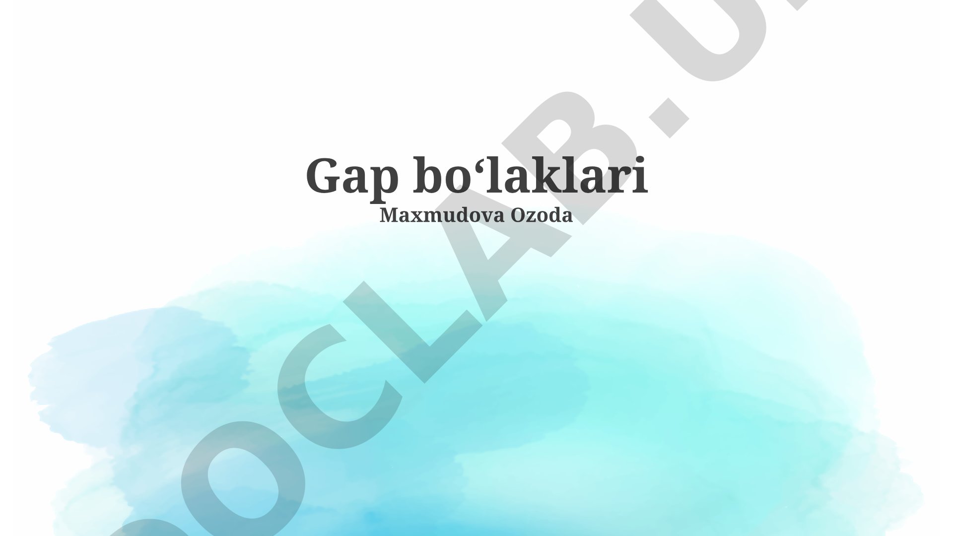 Gap bo'laklari