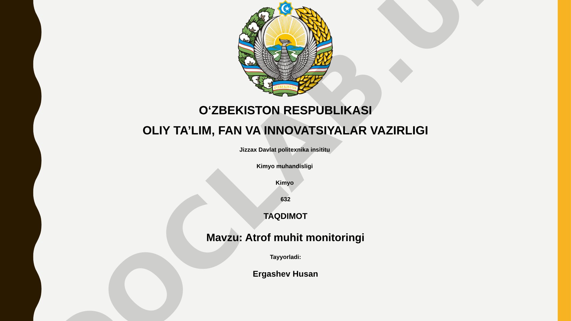 Atrof muhit monitoringi
