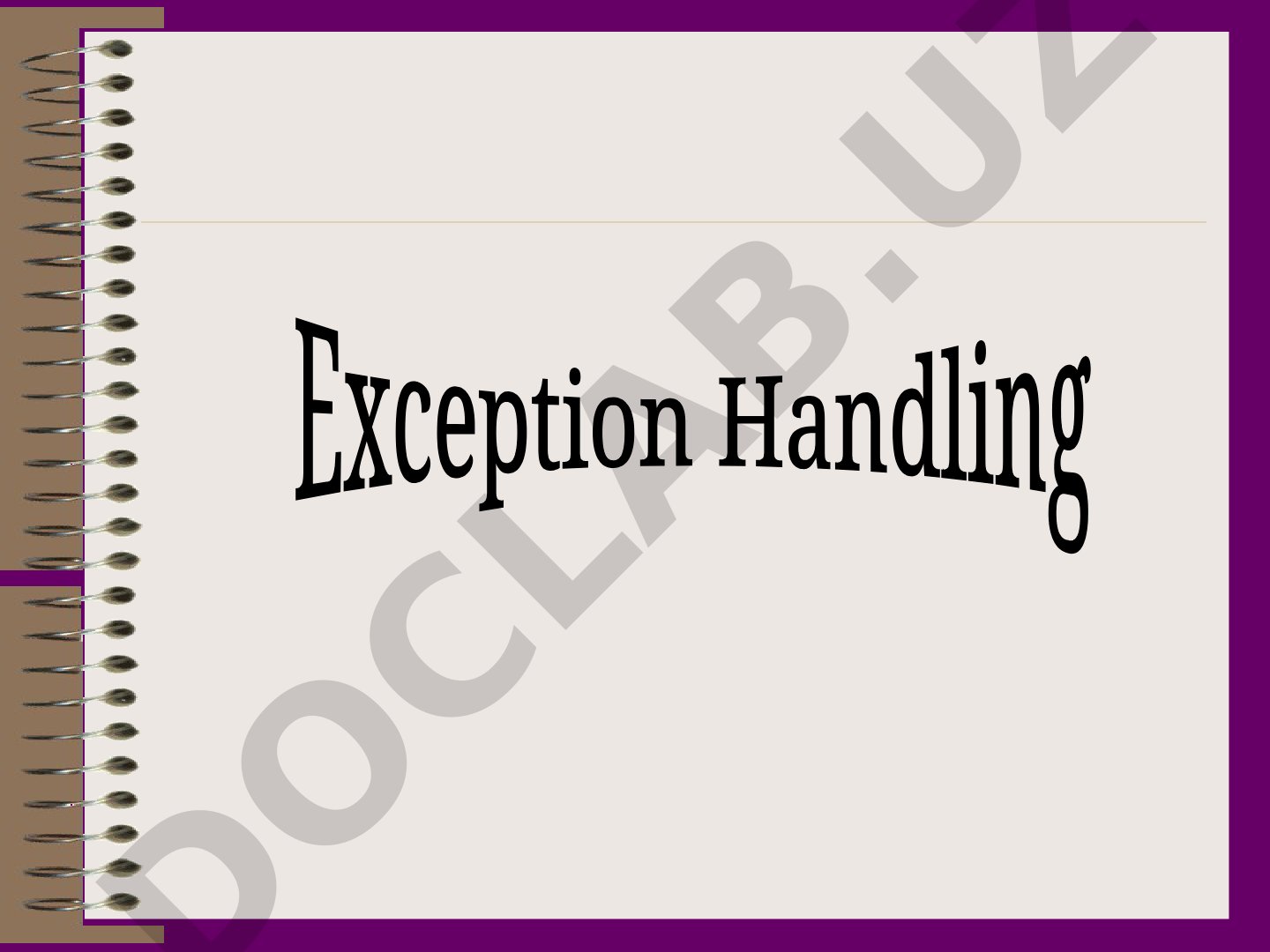 Overview of exception handling in Java: steps, structure, and built-in exception types