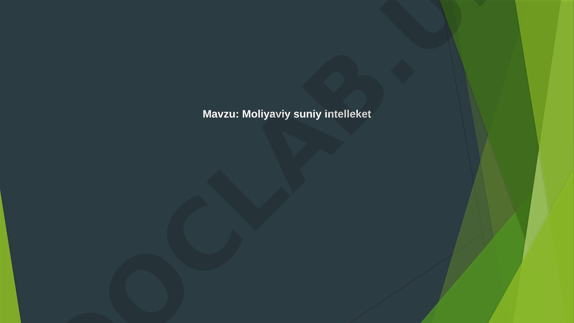Moliyaviy suniy intelleket