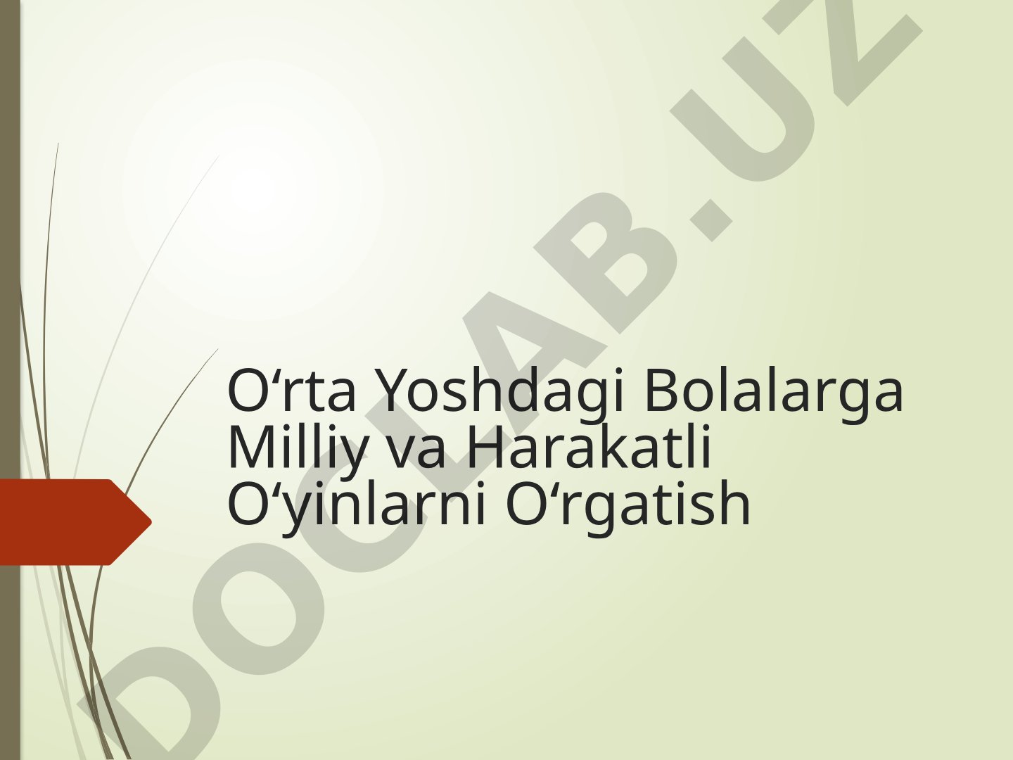 O'rta Yoshdagi Bolalarga Milliy va Harakatli O'yinlarni O'rgatish