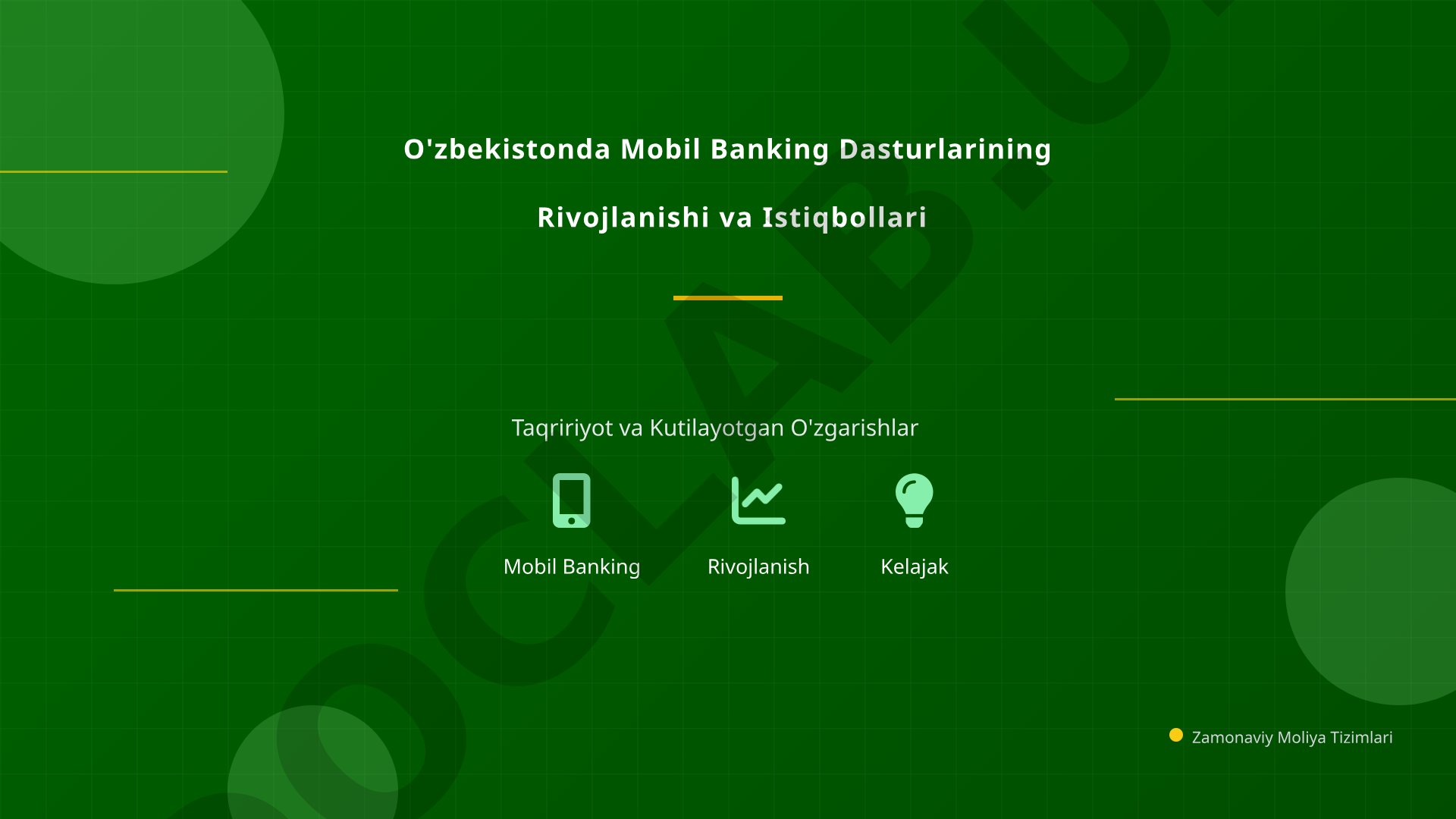 O'zbekistonda mobil banking dasturlarining rivojlanishi va istiqbollari